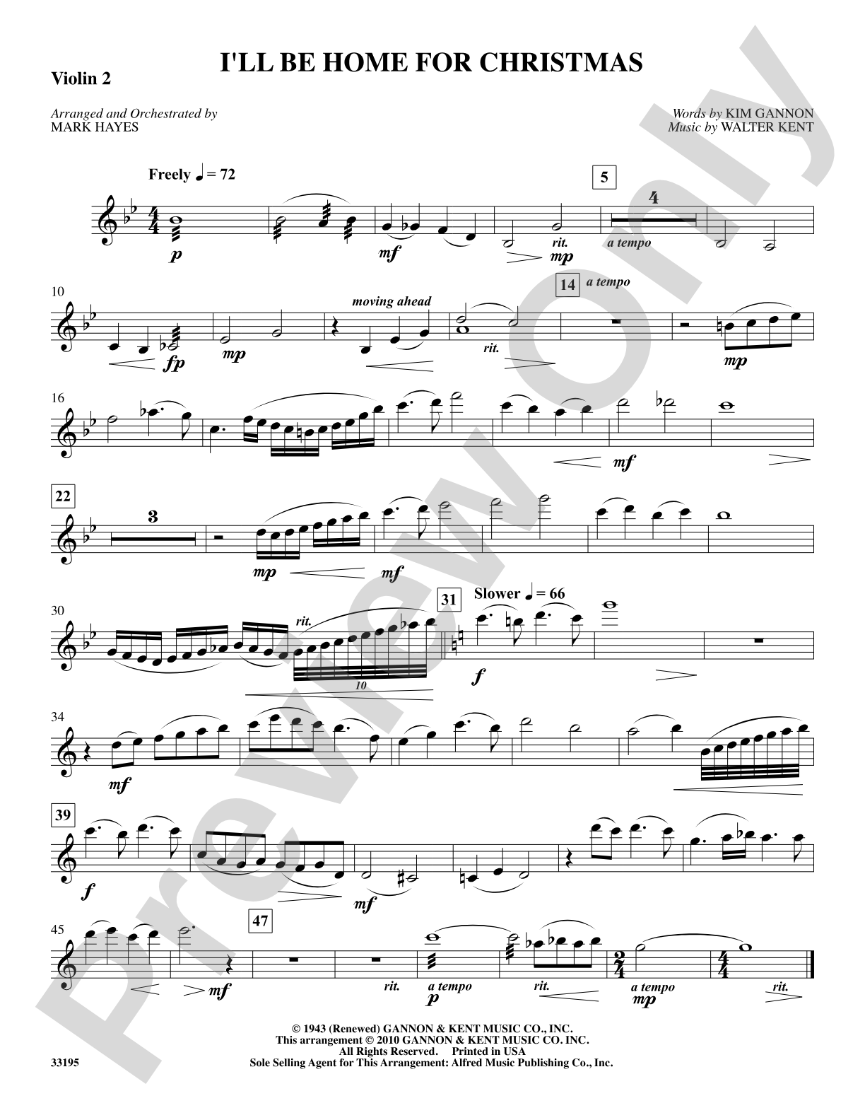 I'll Be Home for Christmas: 2nd Violin: Choral SoundPax