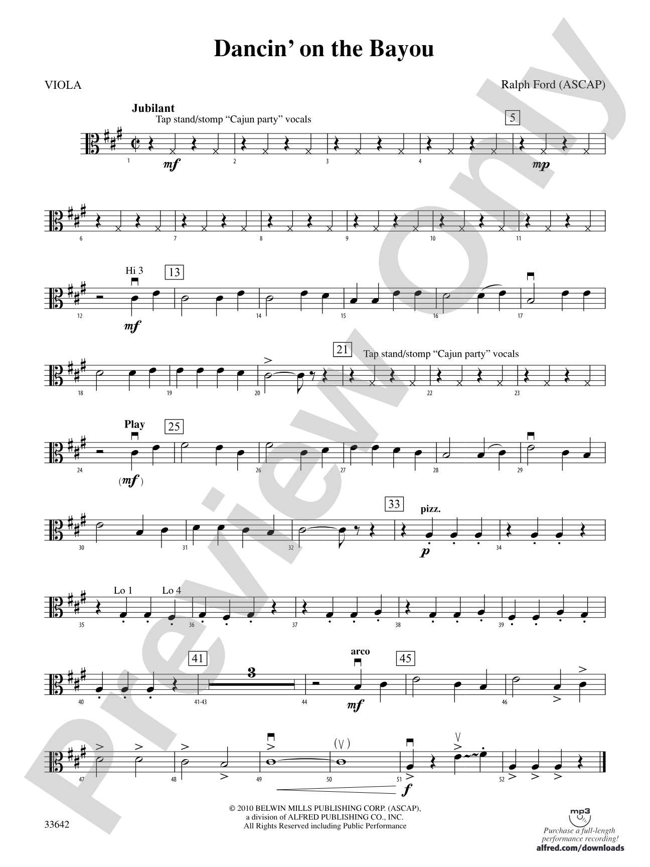 Dancin' on the Bayou: Viola