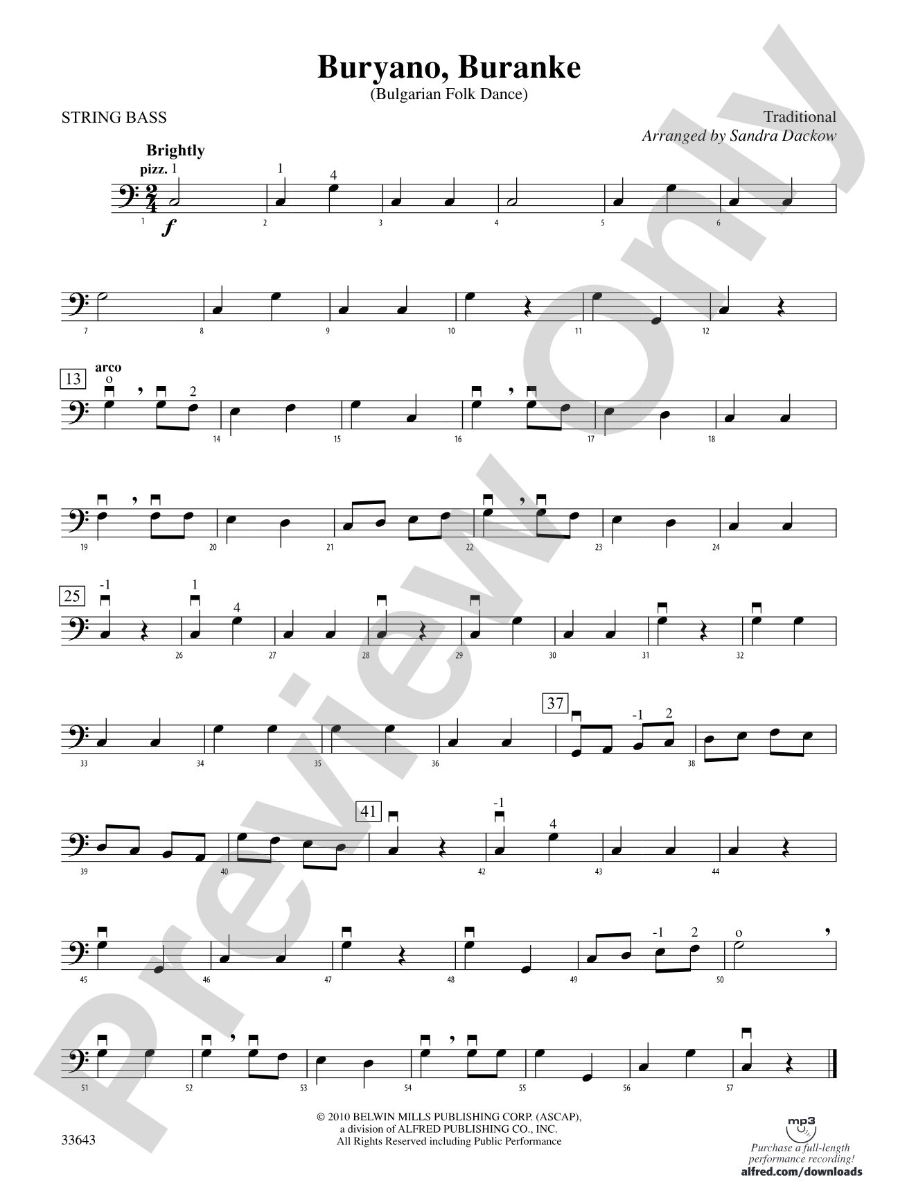 Buryano, Buranke: String Bass