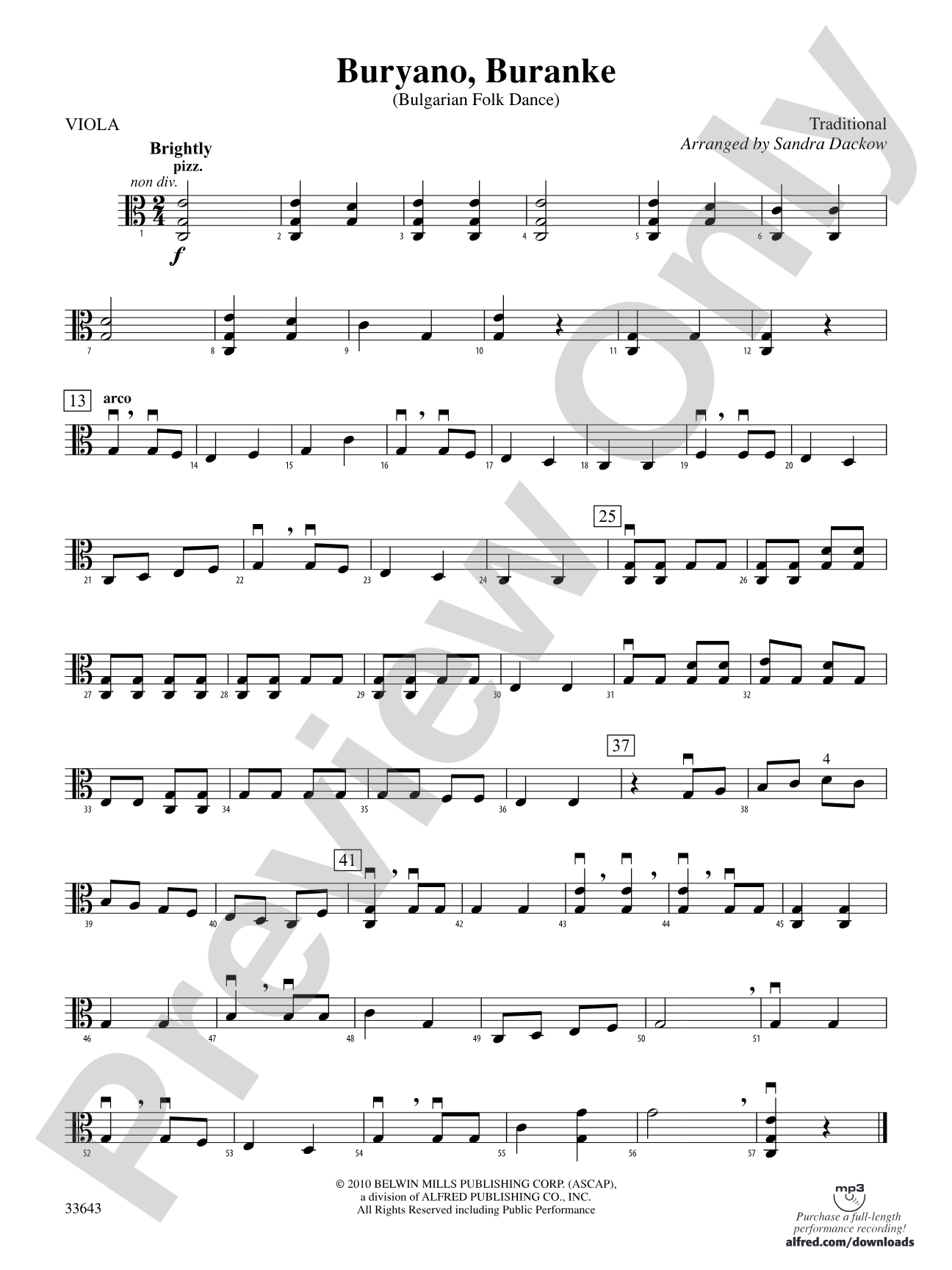 Buryano, Buranke: Viola