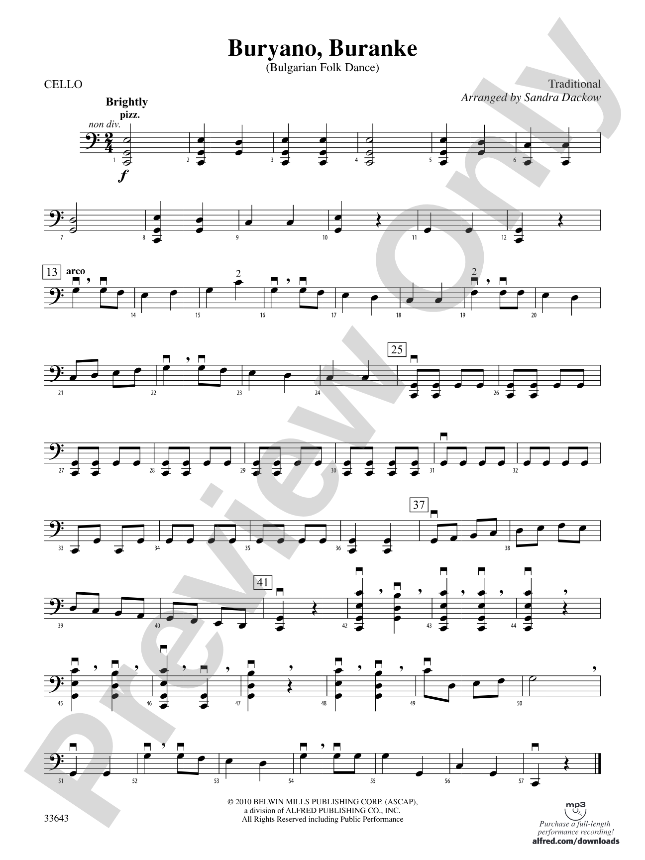 Buryano, Buranke: Cello