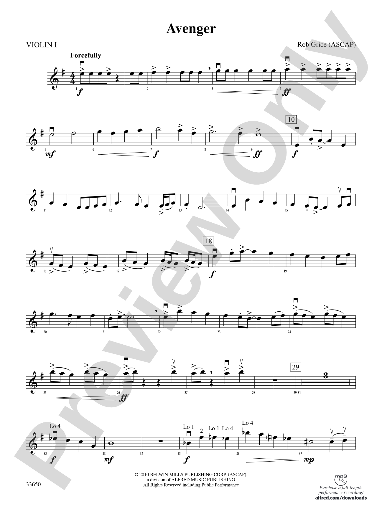 Avenger: 1st Violin