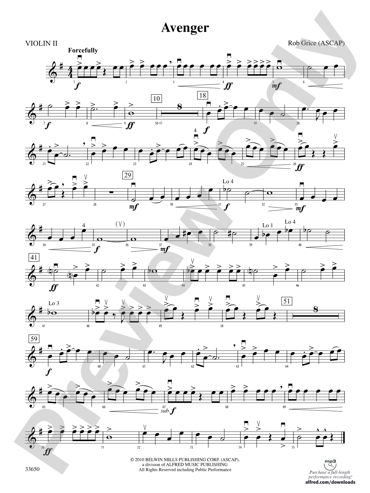 Avenger: 2nd Violin