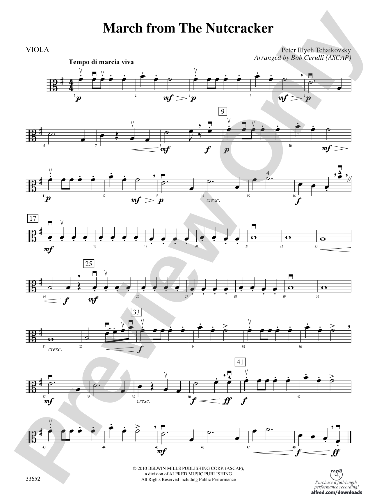 March from The Nutcracker: Viola