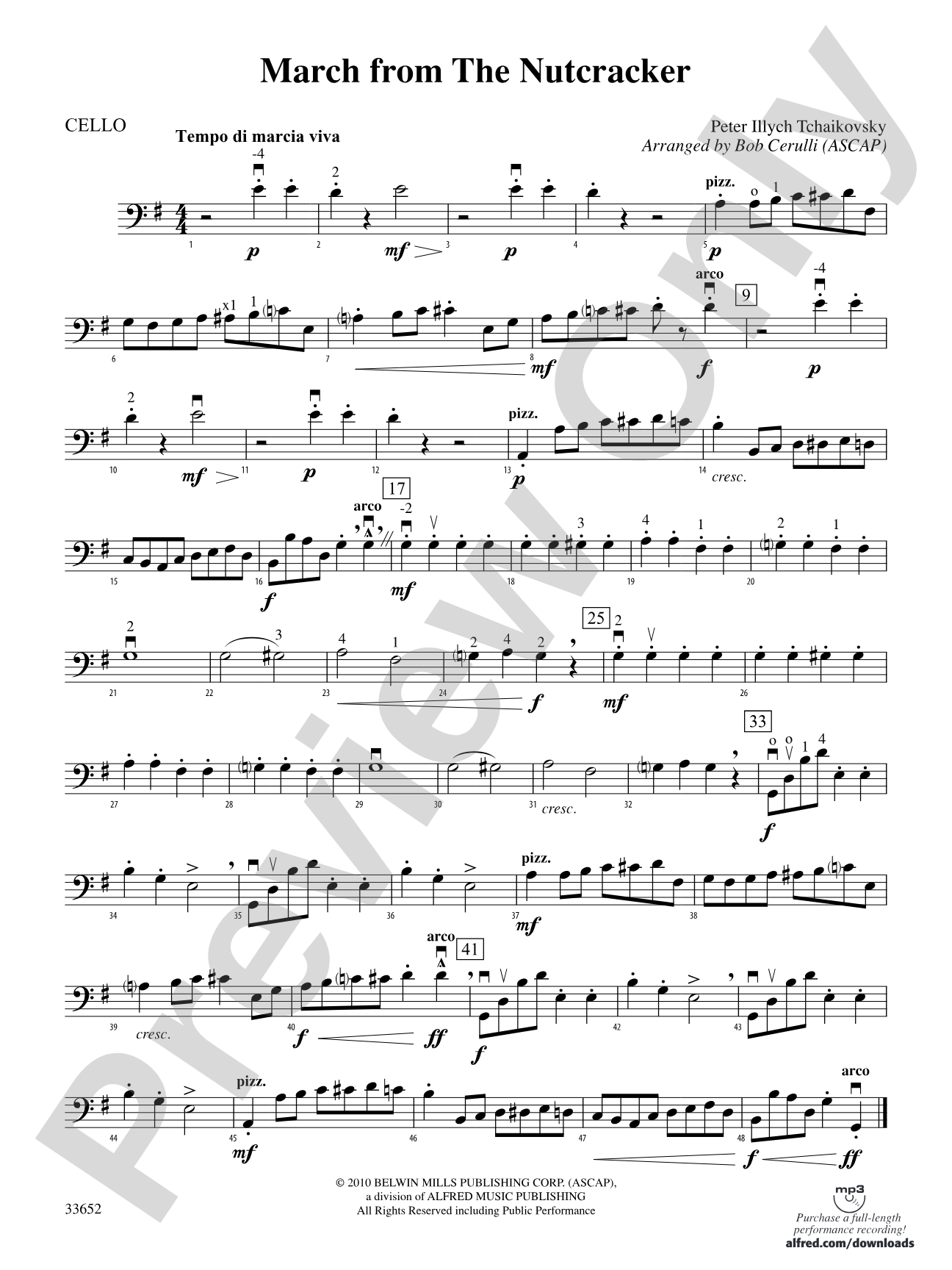 March from The Nutcracker: Cello