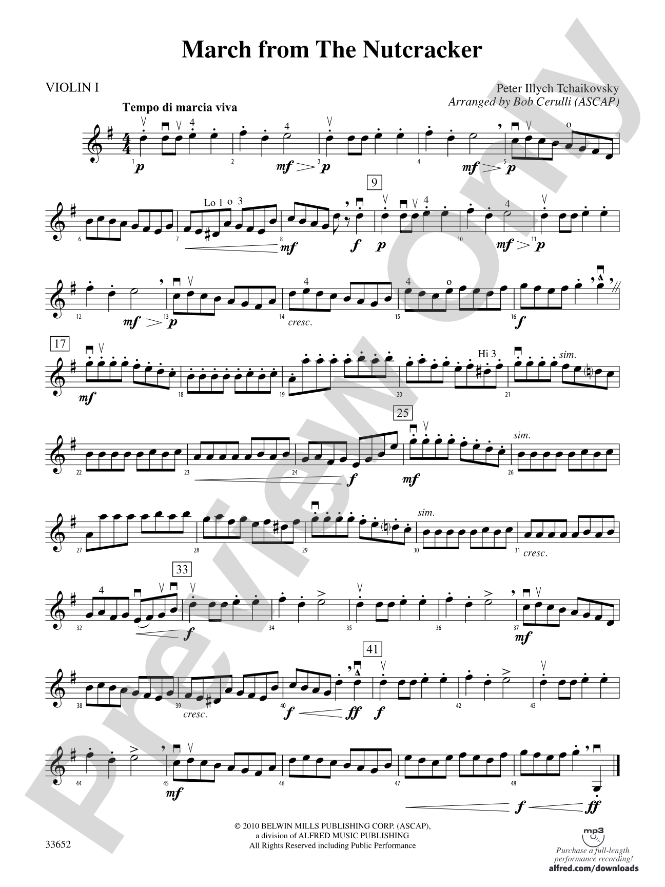 March from The Nutcracker: 1st Violin