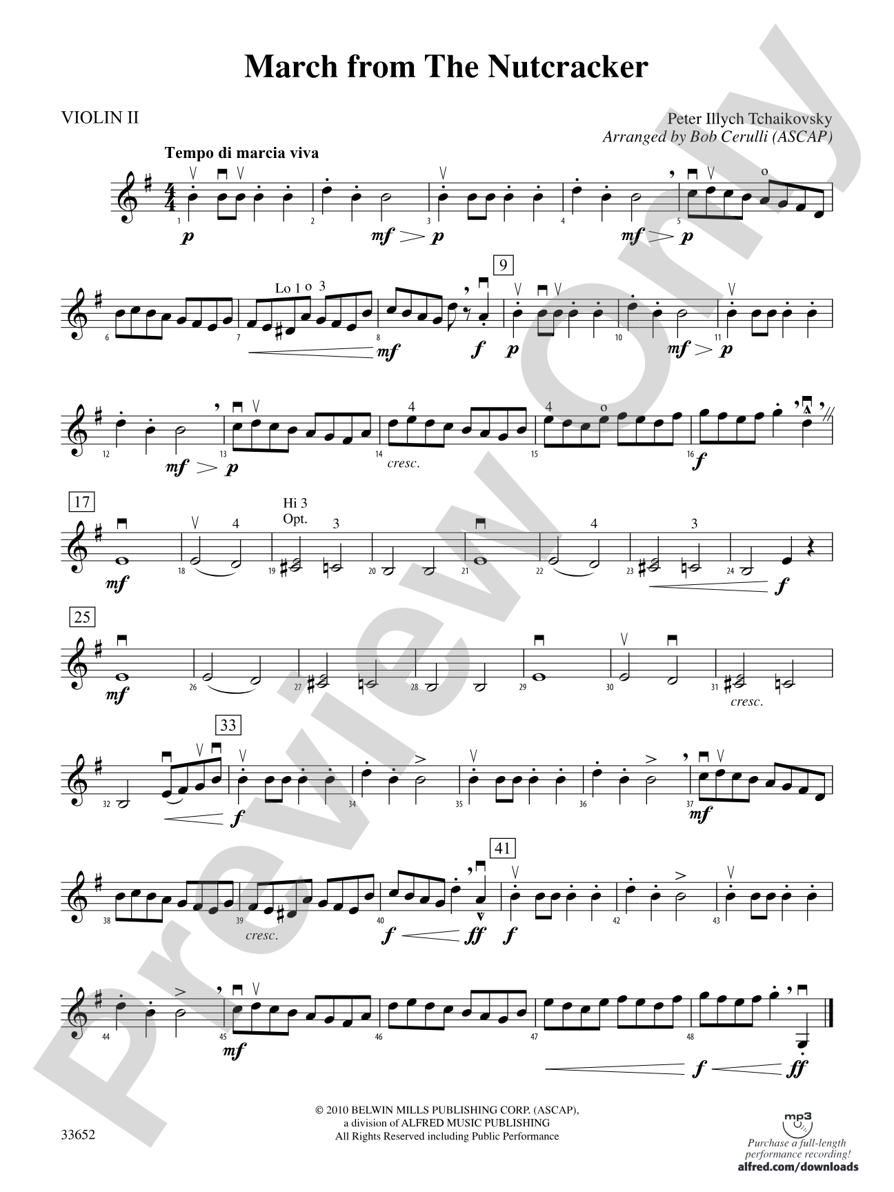 March from The Nutcracker: 2nd Violin