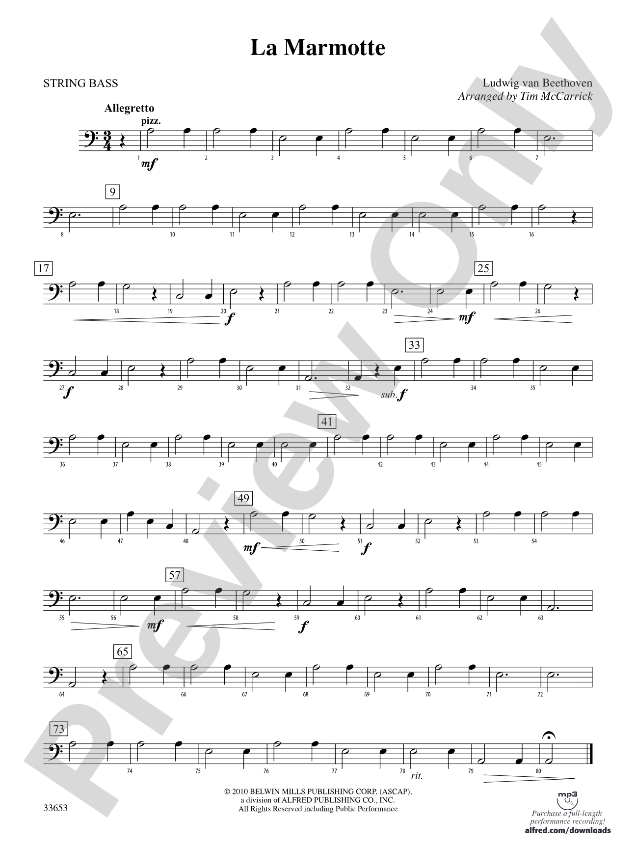 La Marmotte: String Bass