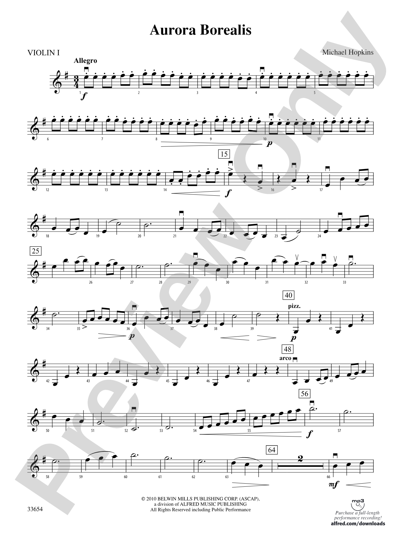 Aurora Borealis: 1st Violin