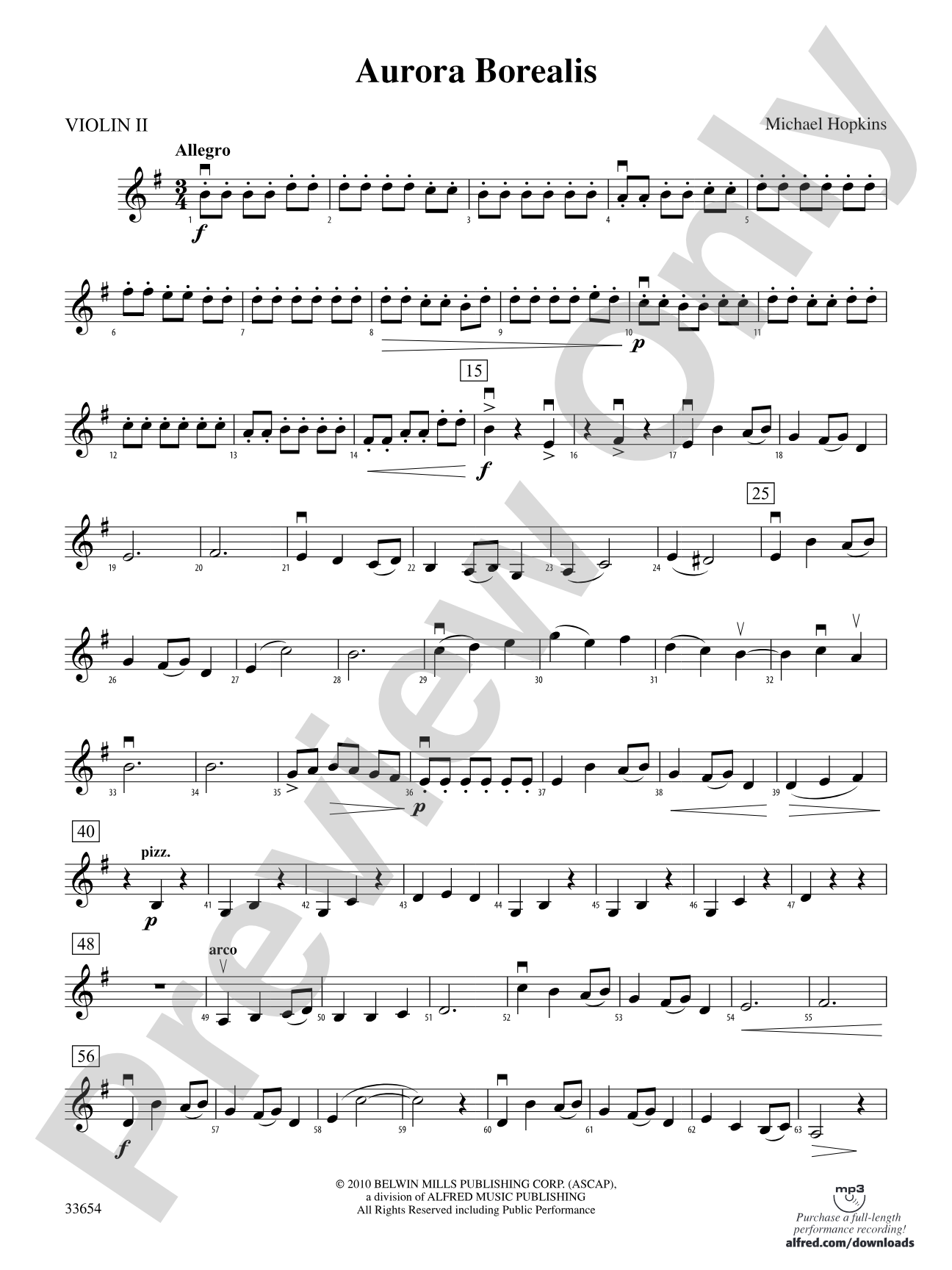 Aurora Borealis: 2nd Violin