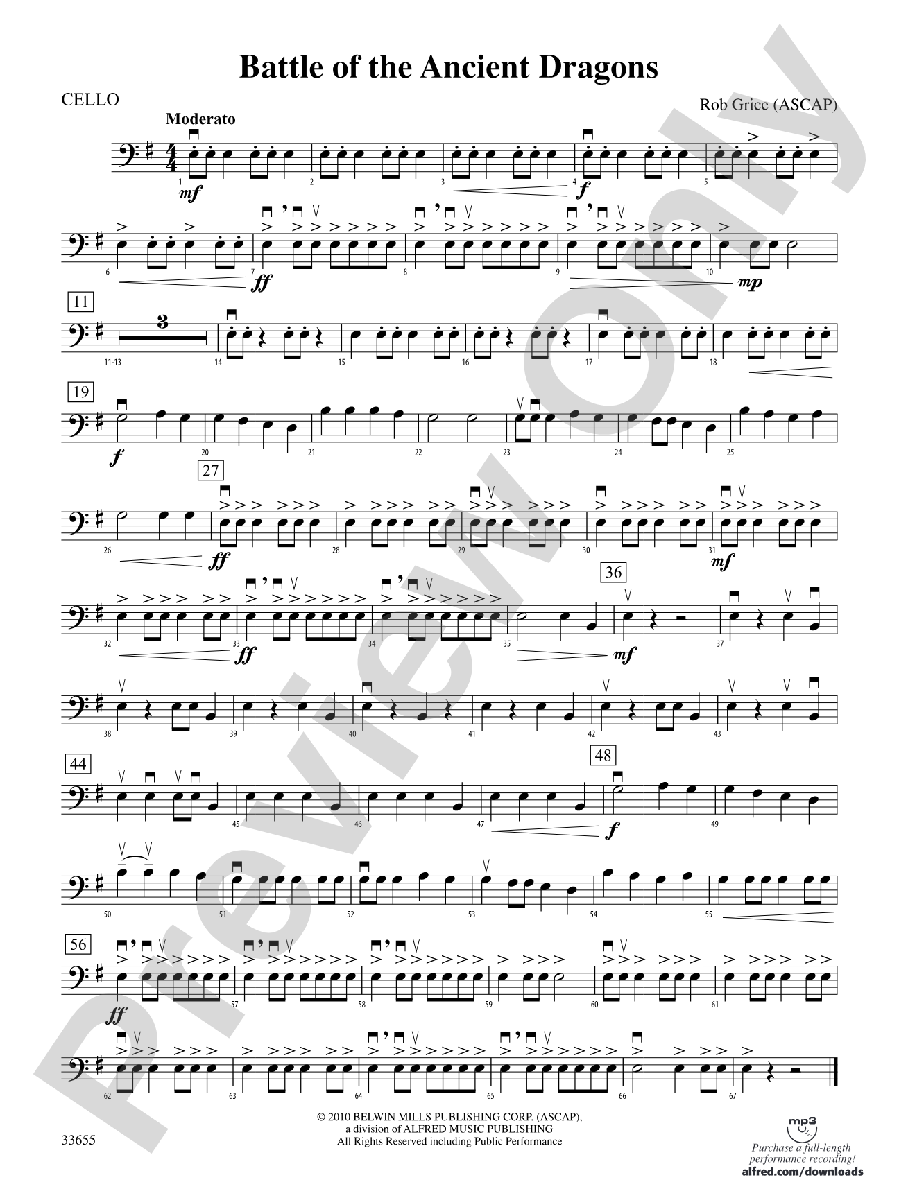 Battle of the Ancient Dragons: Cello