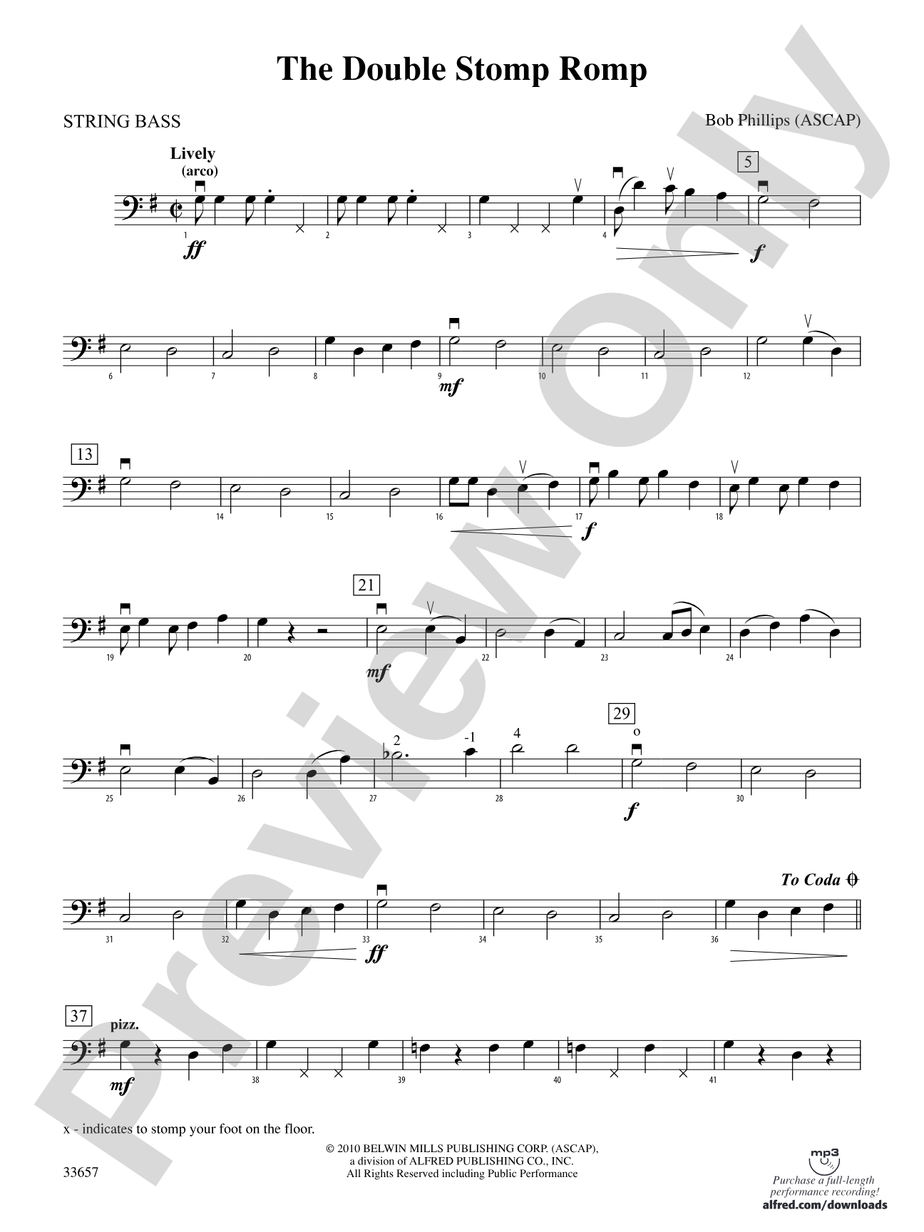 The Double Stomp Romp: String Bass