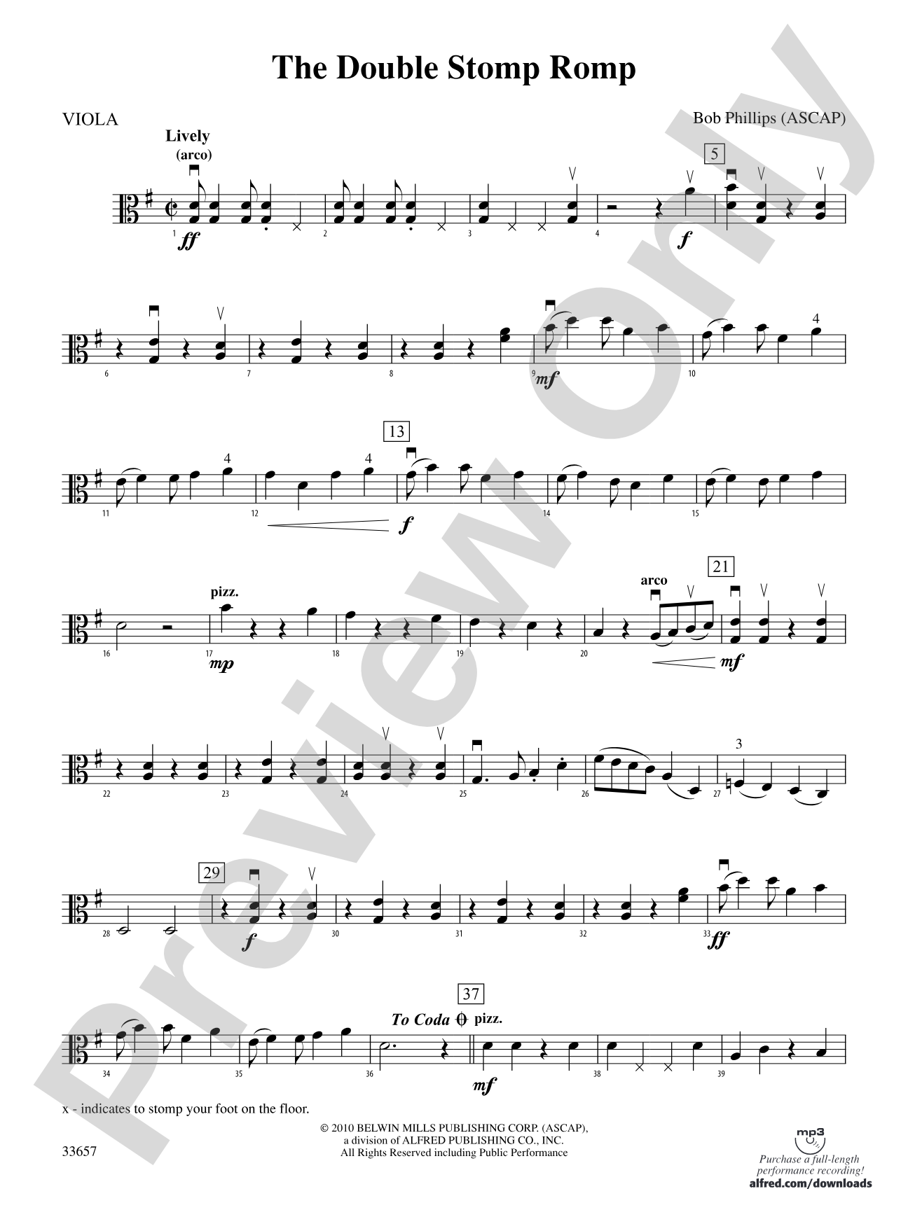 The Double Stomp Romp: Viola