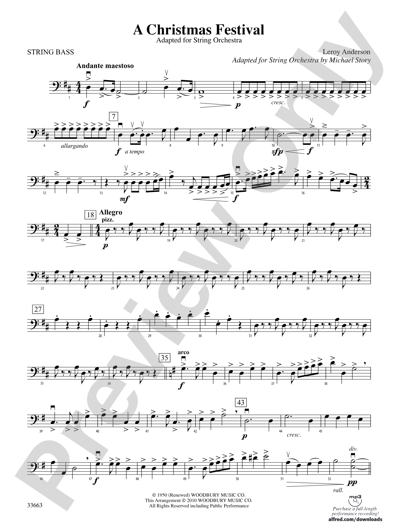 A Christmas Festival: String Bass