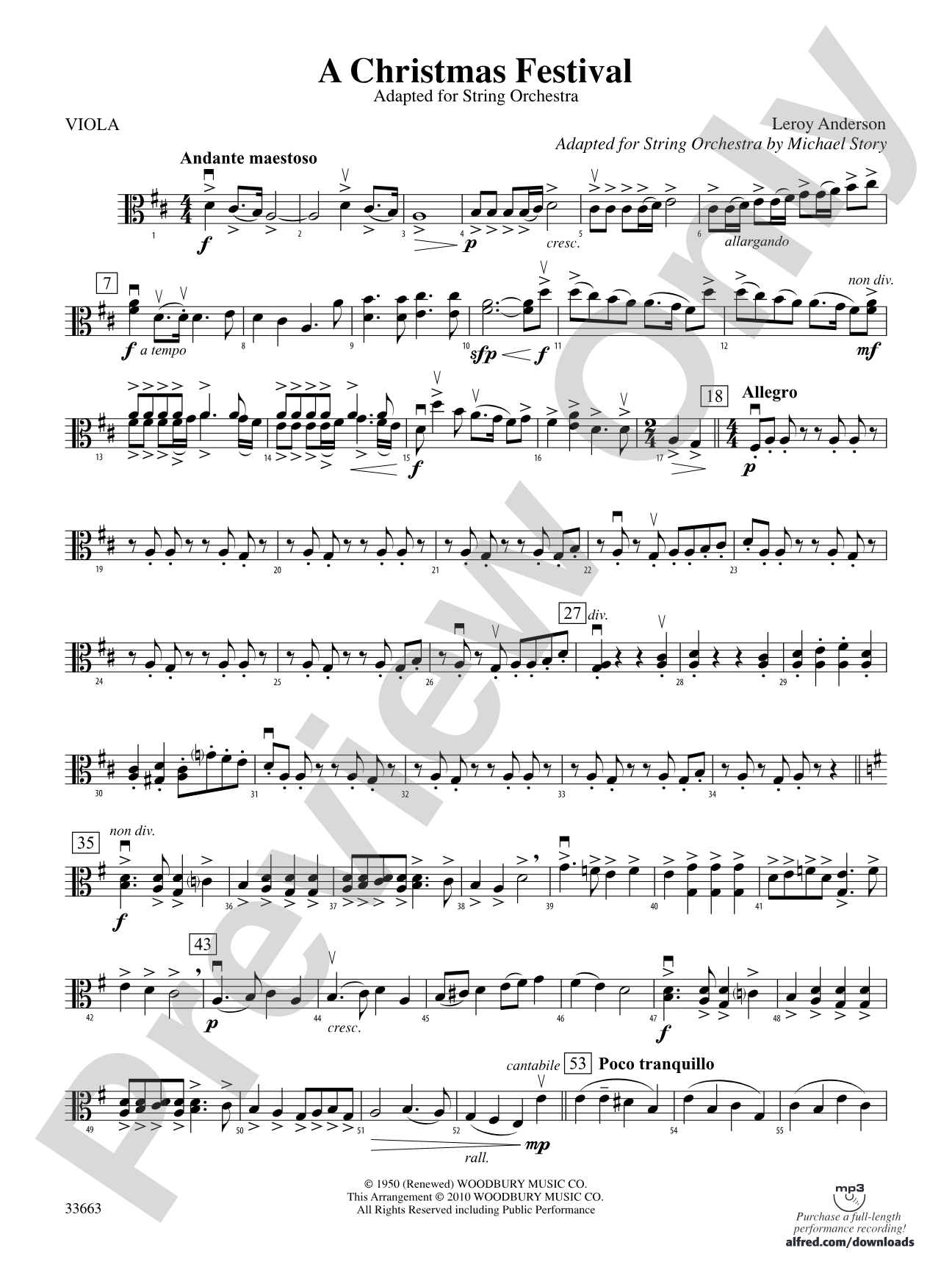 A Christmas Festival: Viola