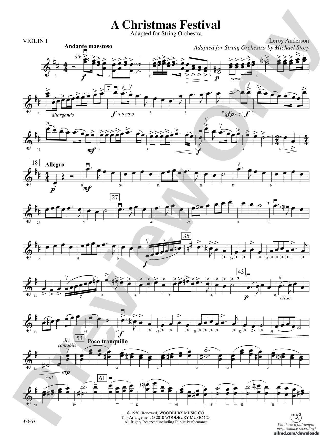 A Christmas Festival: 1st Violin