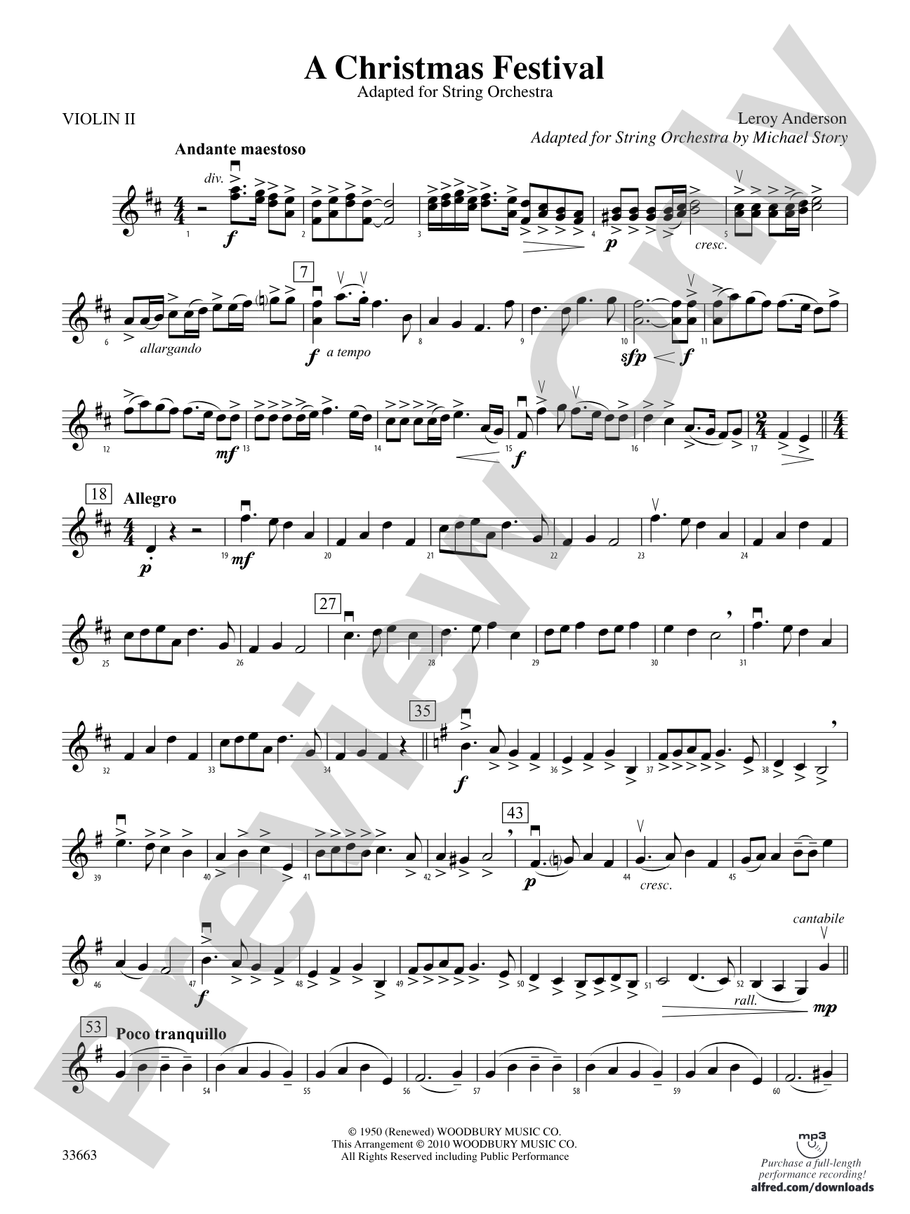 A Christmas Festival: 2nd Violin