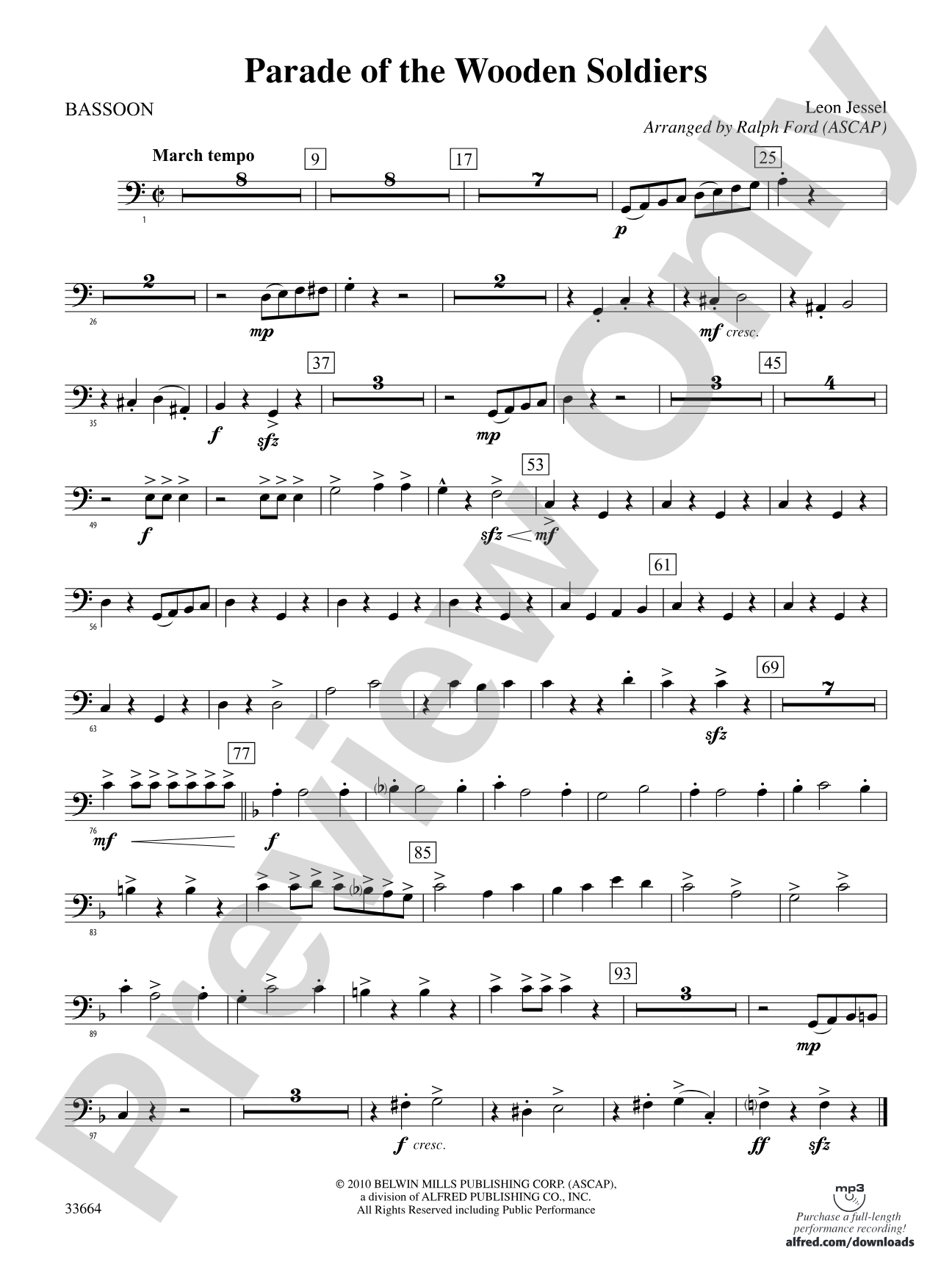 Parade of the Wooden Soldiers: Bassoon