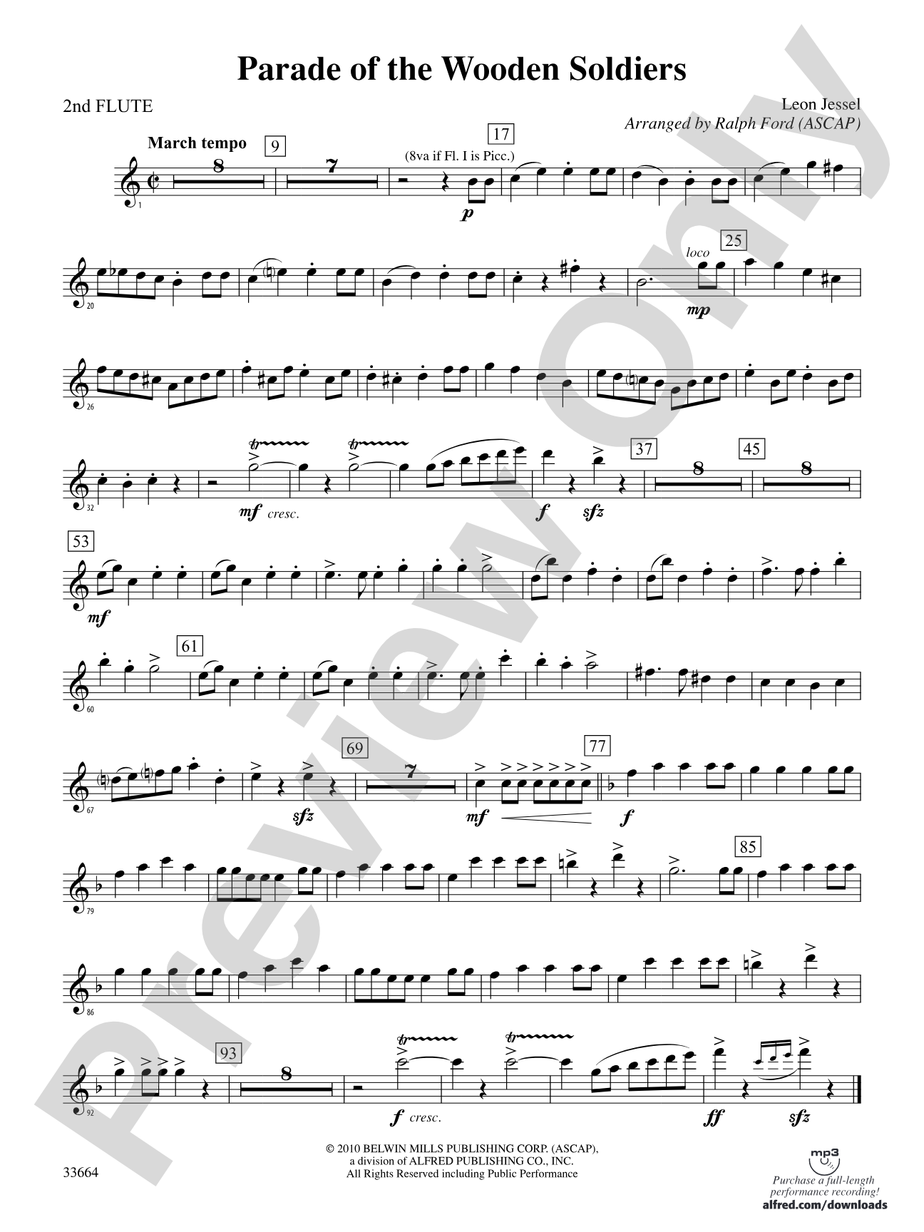 Parade of the Wooden Soldiers: 2nd Flute