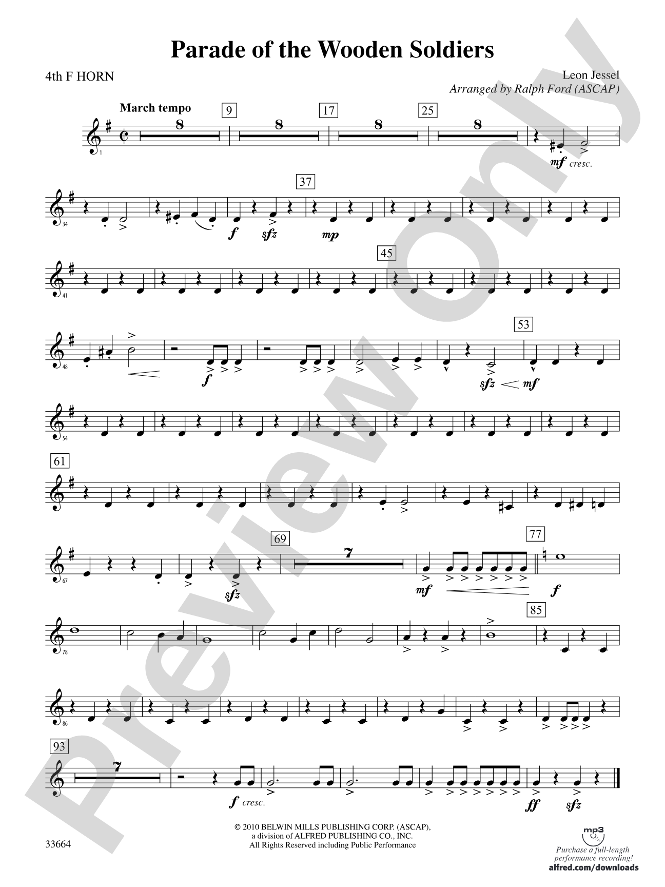 Parade of the Wooden Soldiers: 4th F Horn