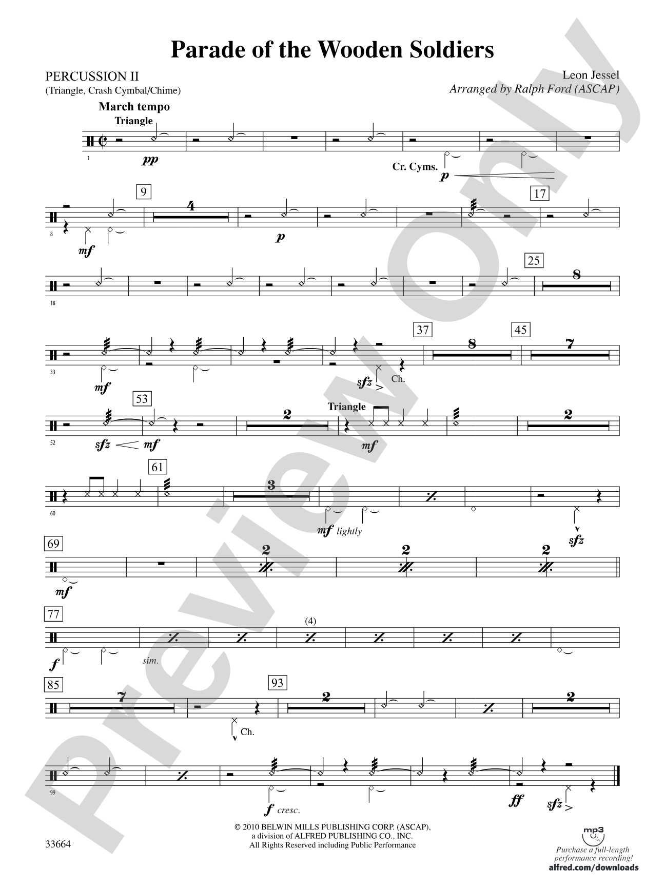 Parade of the Wooden Soldiers: 2nd Percussion