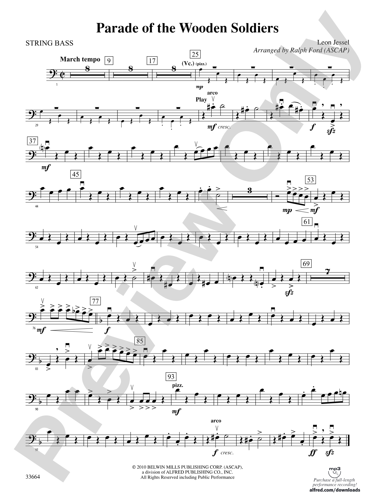 Parade of the Wooden Soldiers: String Bass