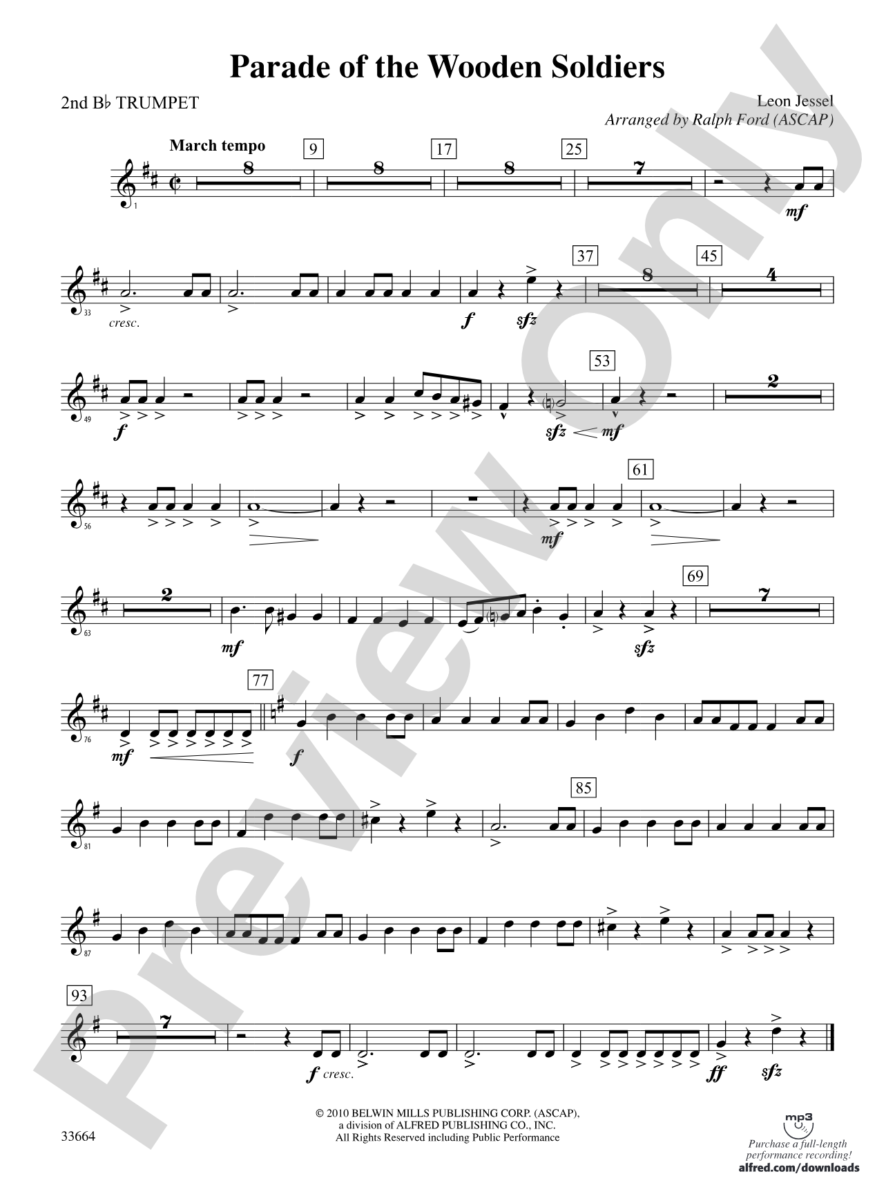 Parade of the Wooden Soldiers: 2nd B-flat Trumpet