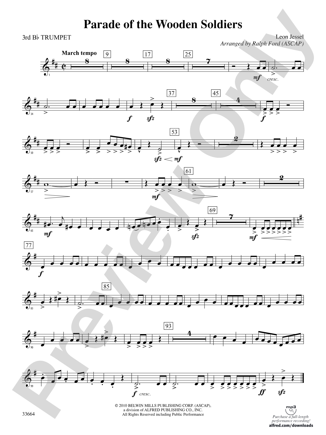 Parade of the Wooden Soldiers: 3rd B-flat Trumpet