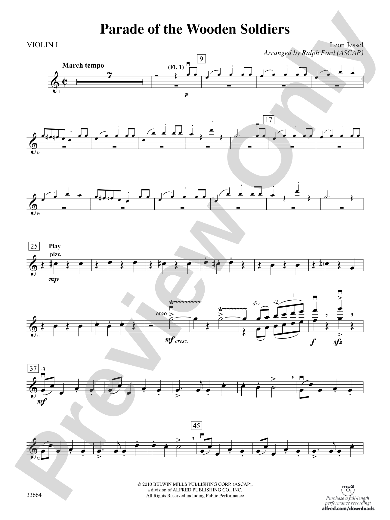 Parade of the Wooden Soldiers: 1st Violin