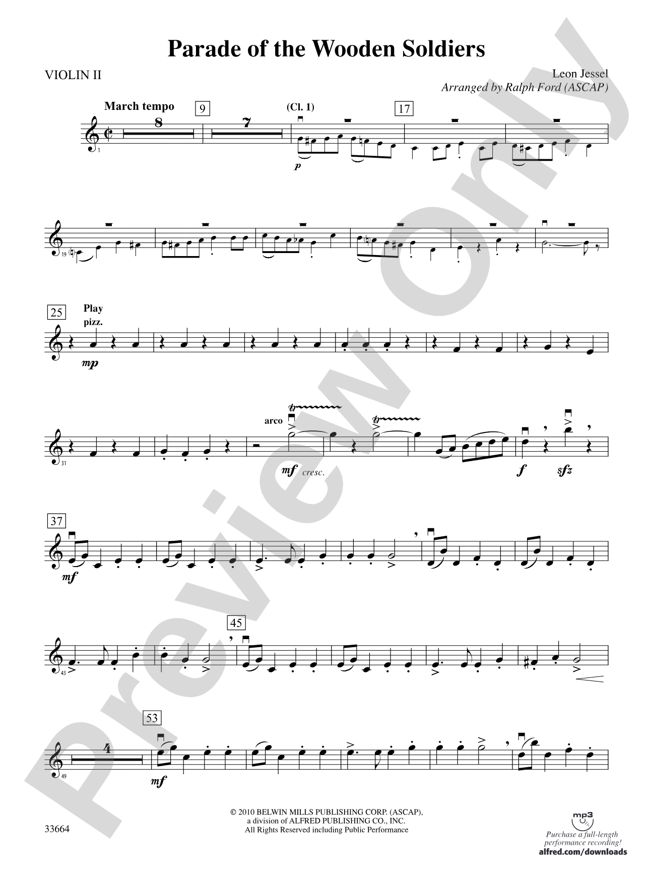 Parade of the Wooden Soldiers: 2nd Violin