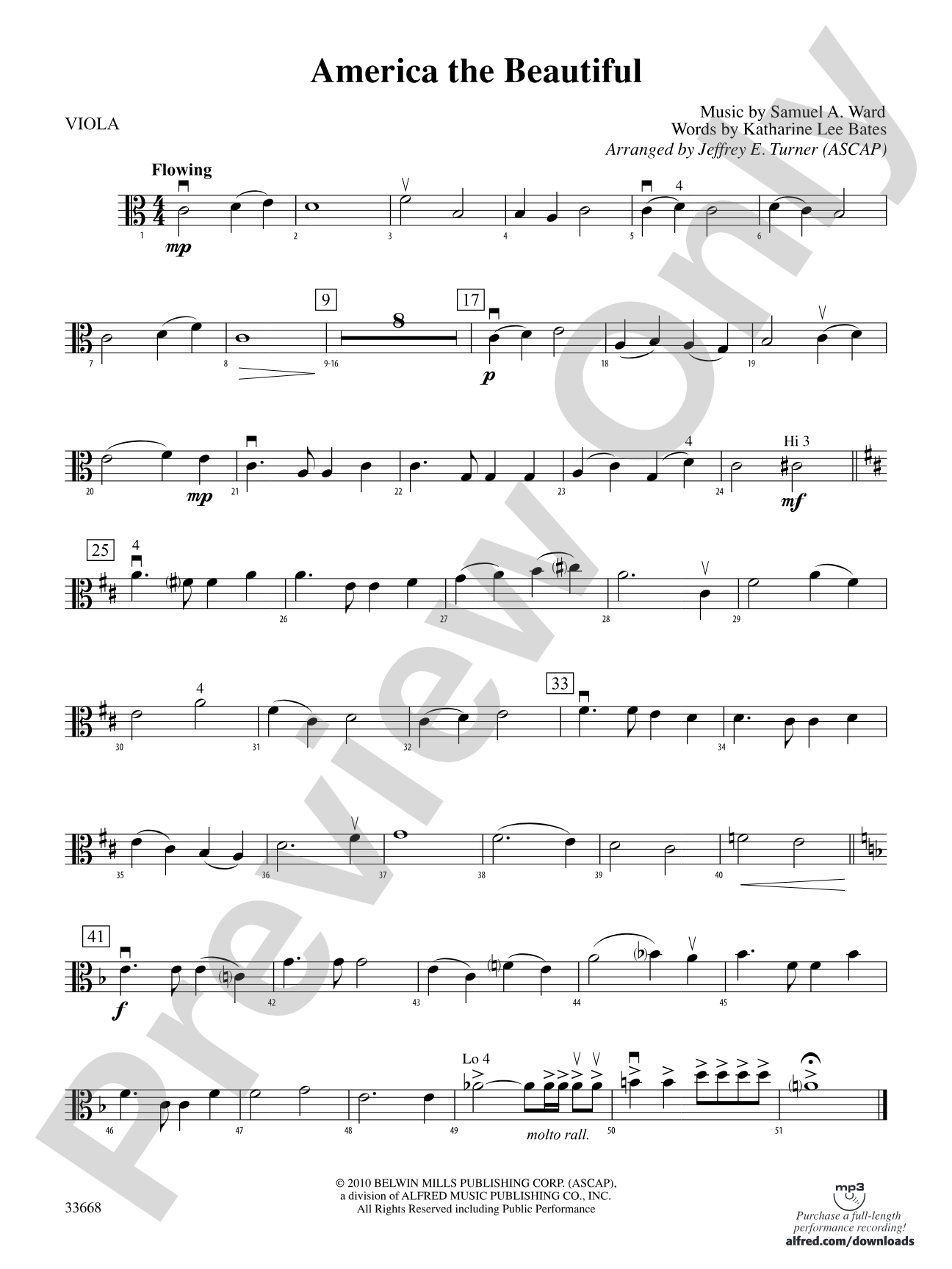 America the Beautiful: Viola