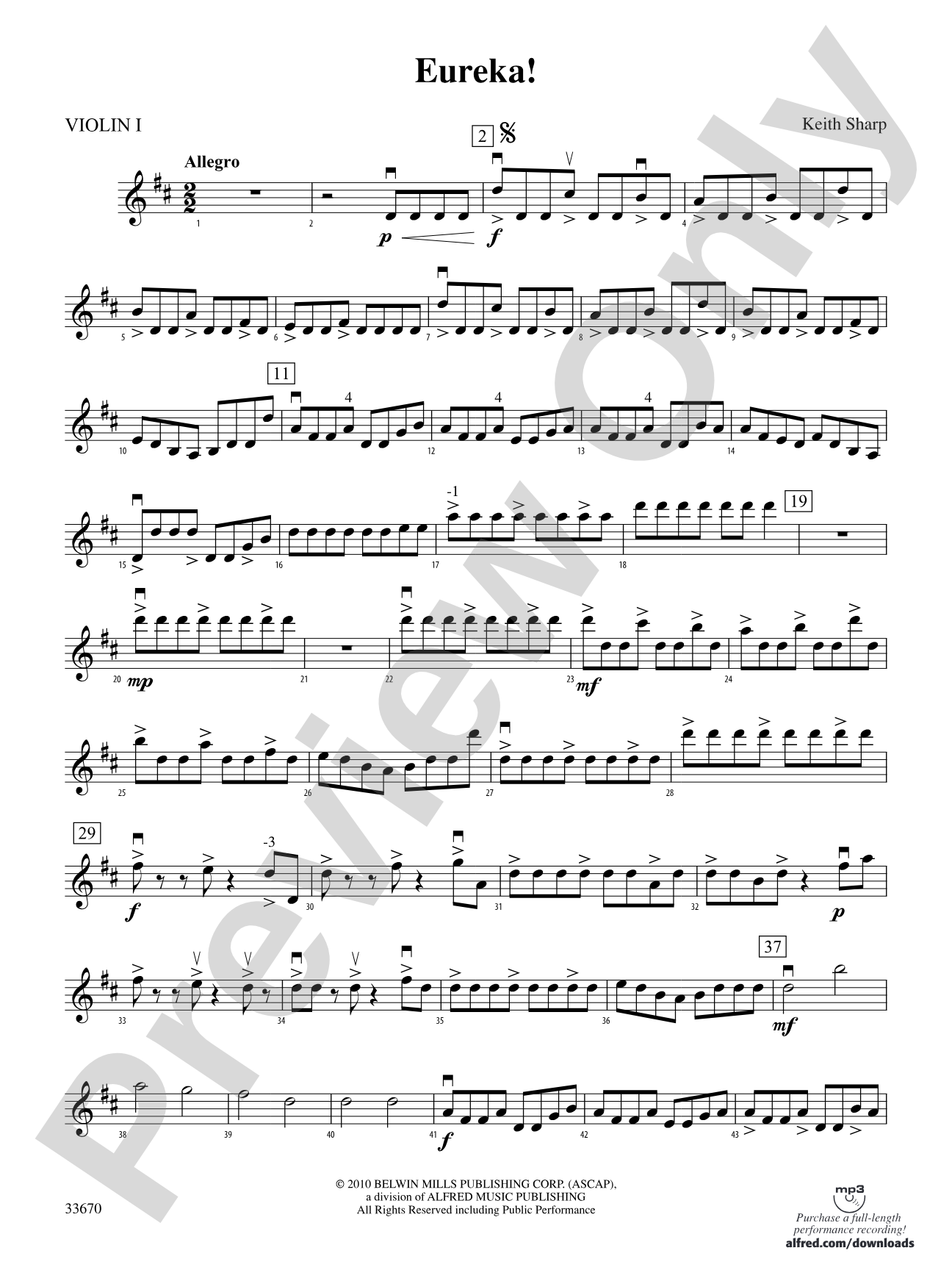 Eureka!: 1st Violin