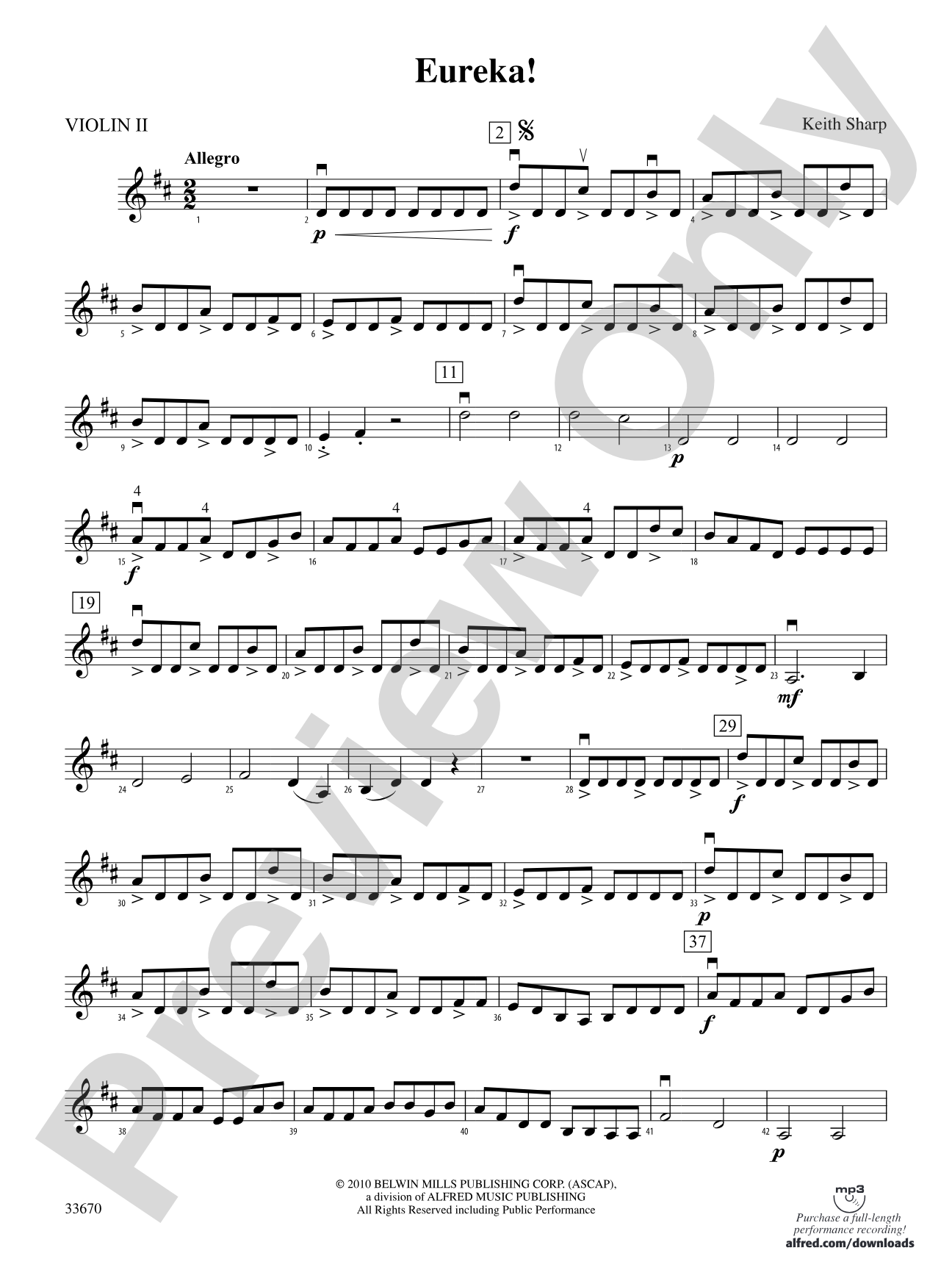 Eureka!: 2nd Violin