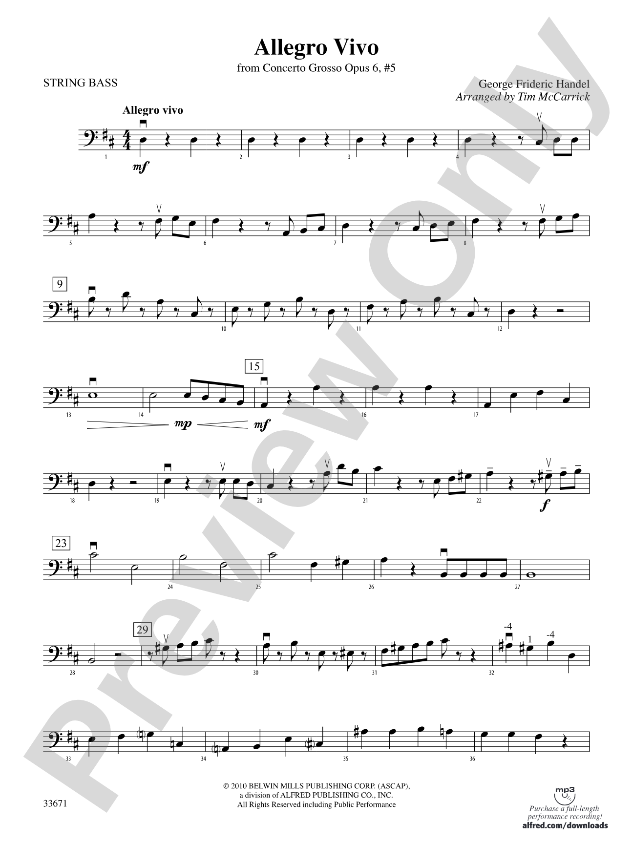Allegro Vivo: String Bass