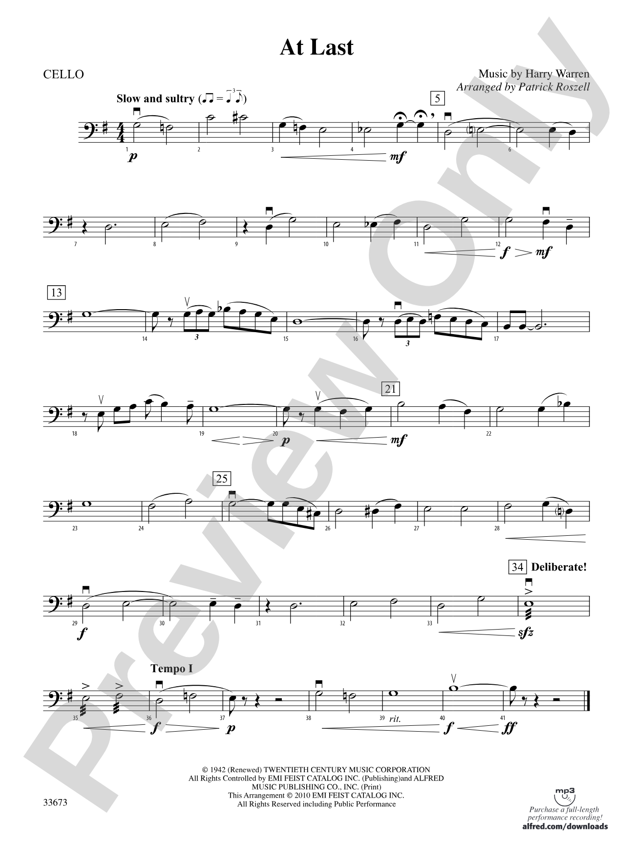 At Last: Cello