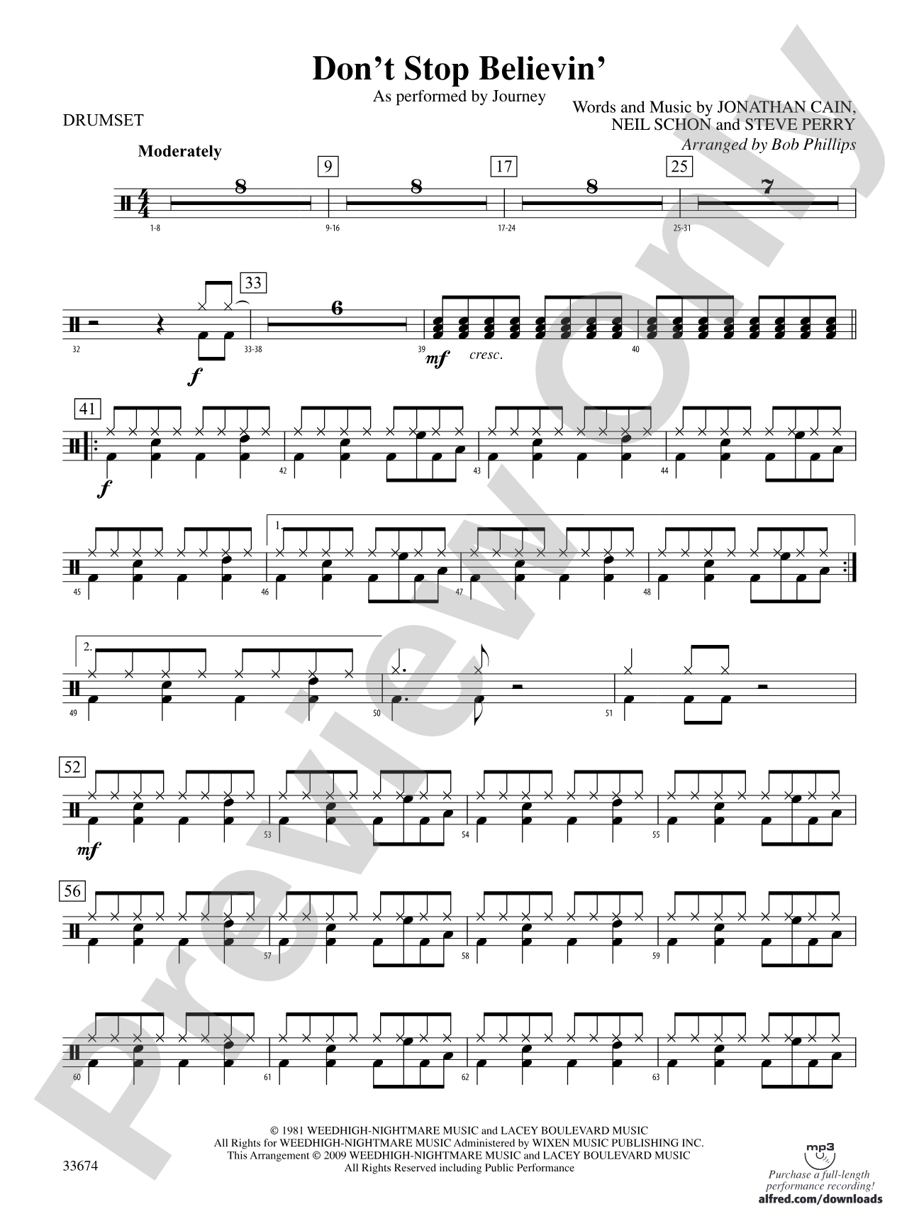 Don't Stop Believin': Drums