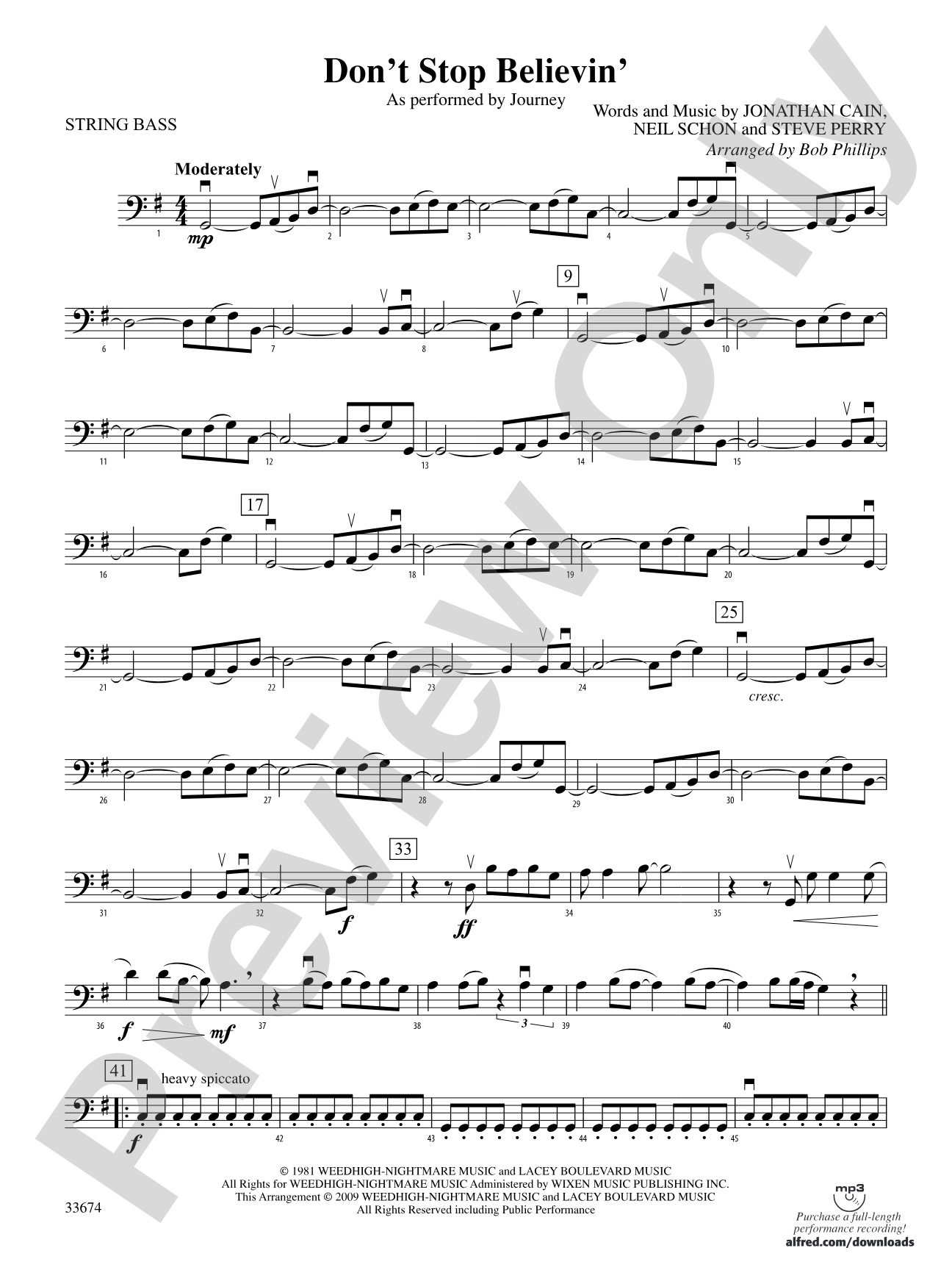 Don't Stop Believin': String Bass