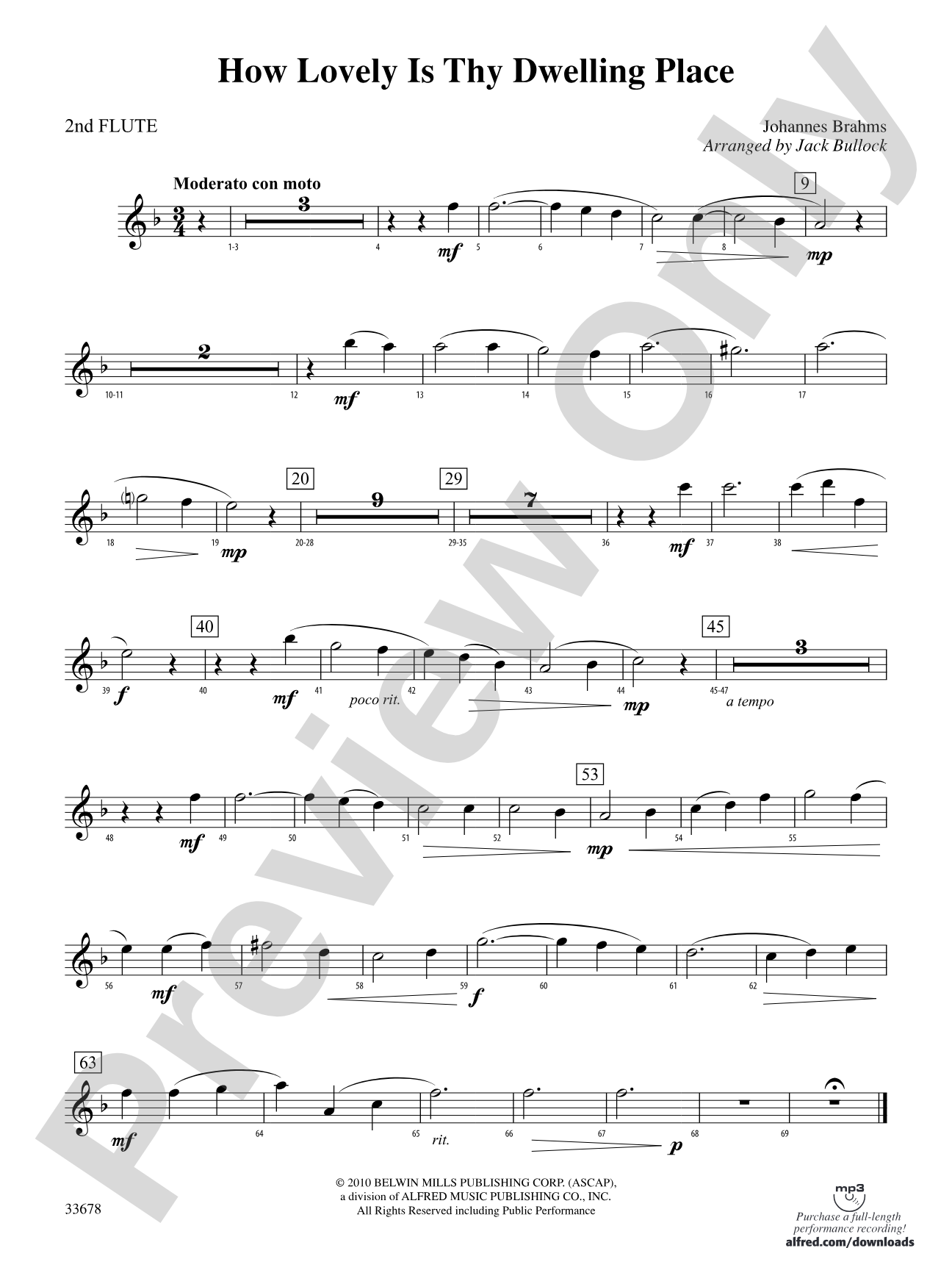 How Lovely Is Thy Dwelling Place: 2nd Flute
