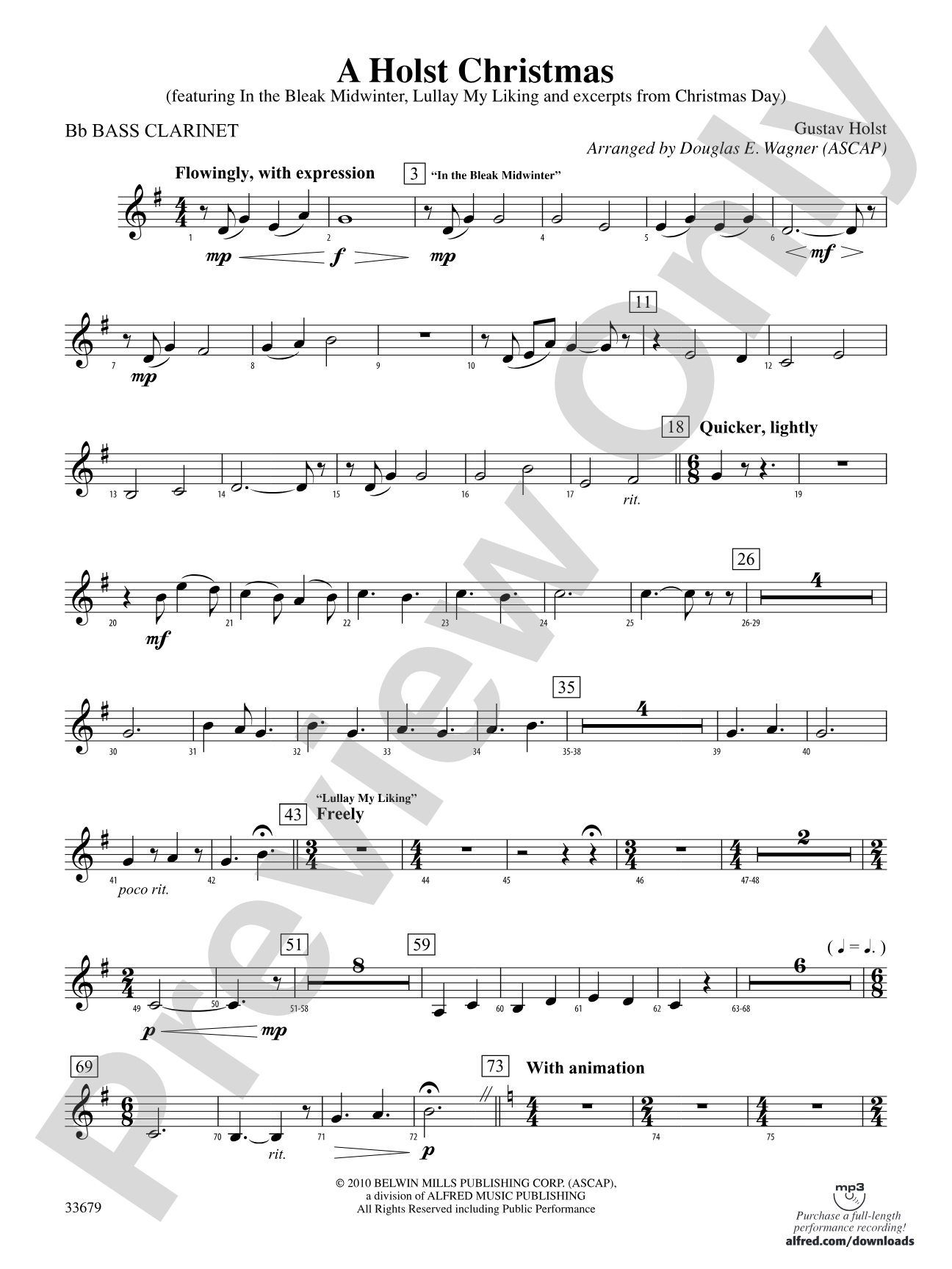 A Holst Christmas: B-flat Bass Clarinet