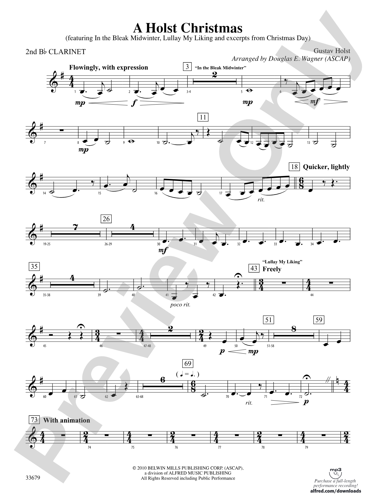 A Holst Christmas: 2nd B-flat Clarinet