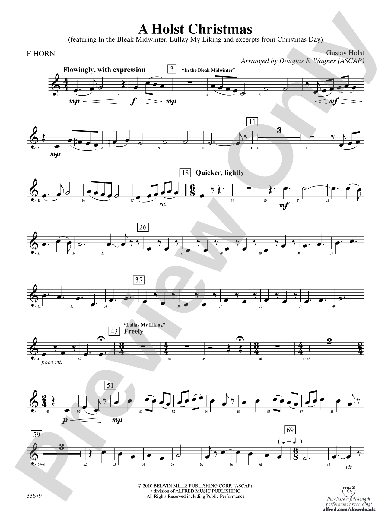 A Holst Christmas: 1st F Horn