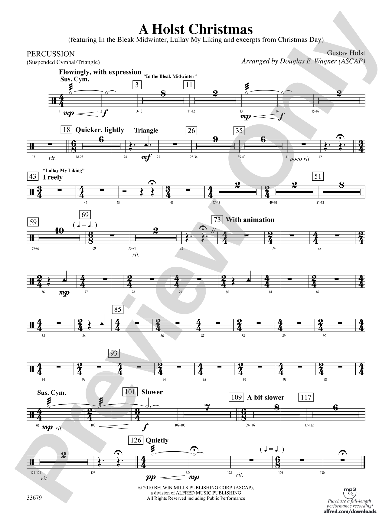 A Holst Christmas: 1st Percussion