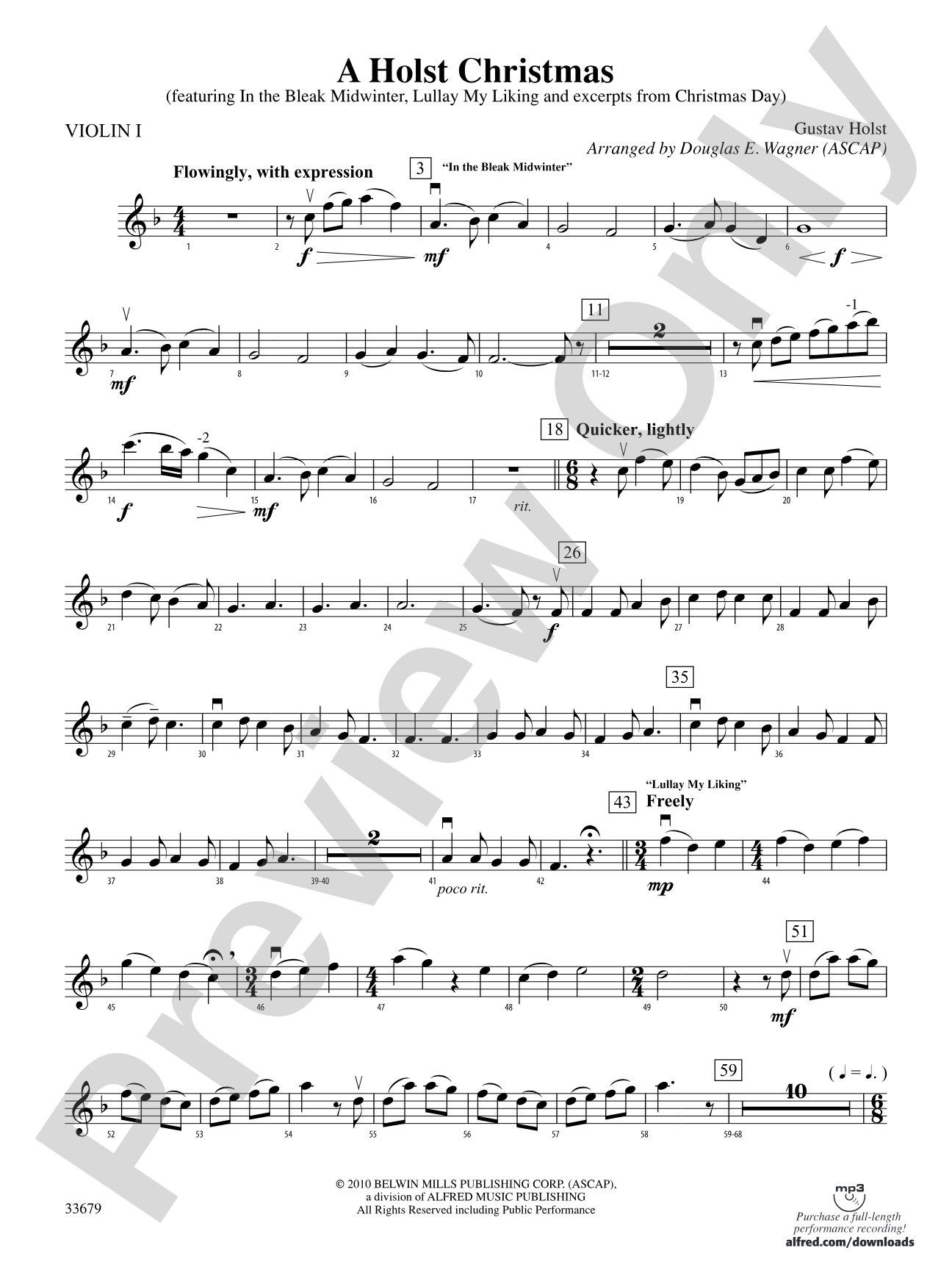 A Holst Christmas: 1st Violin