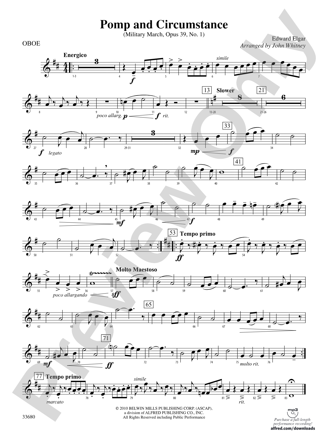 Pomp and Circumstance: Oboe