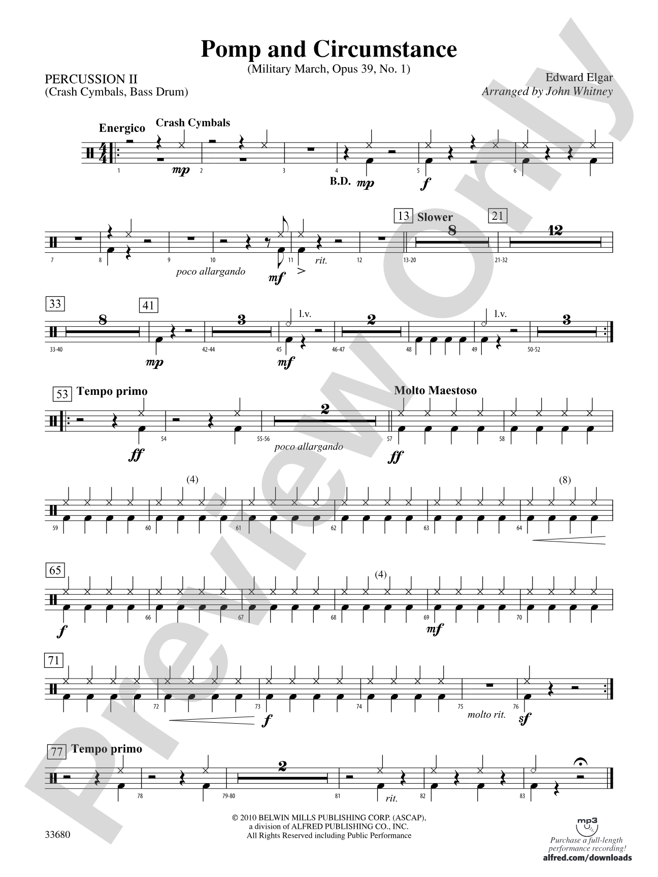 Pomp and Circumstance: 2nd Percussion