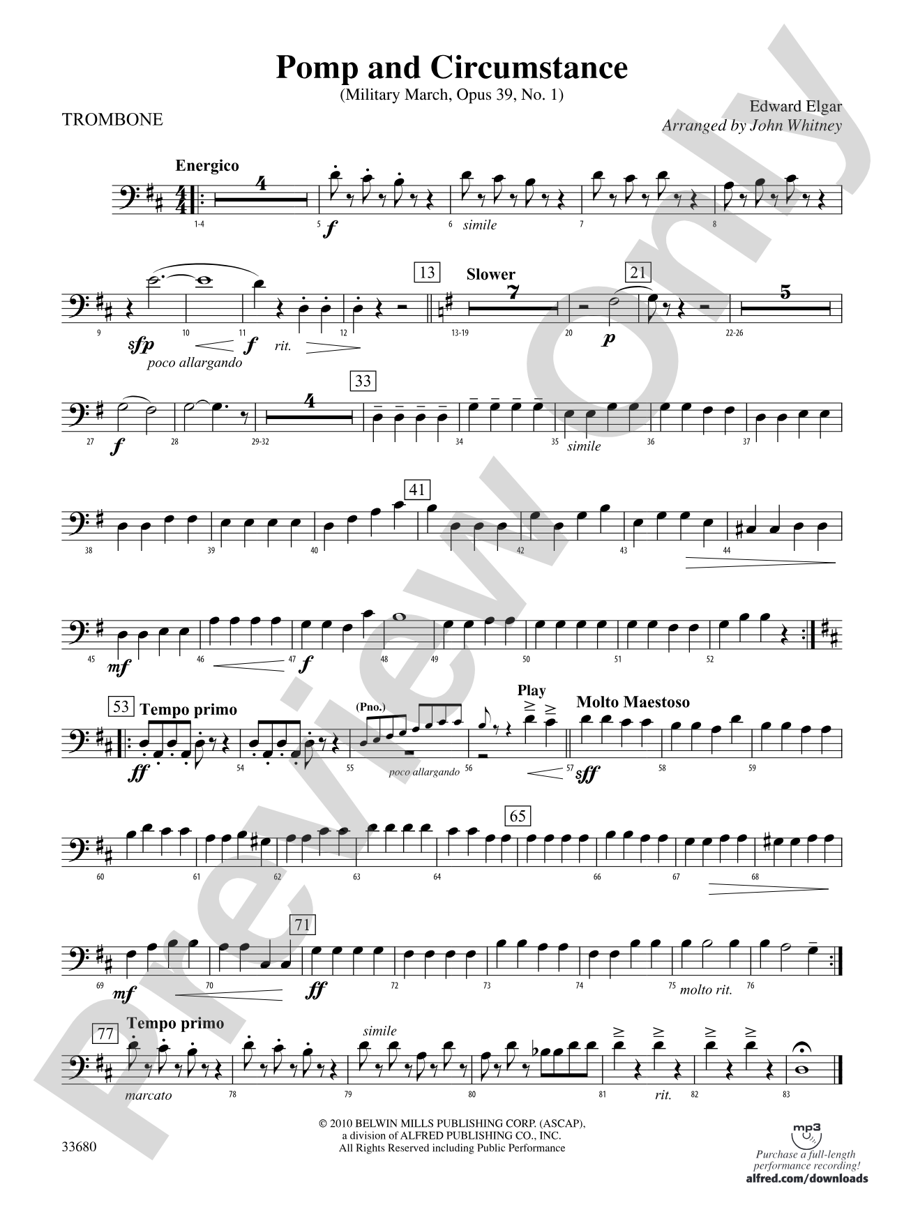 Pomp and Circumstance: 1st Trombone