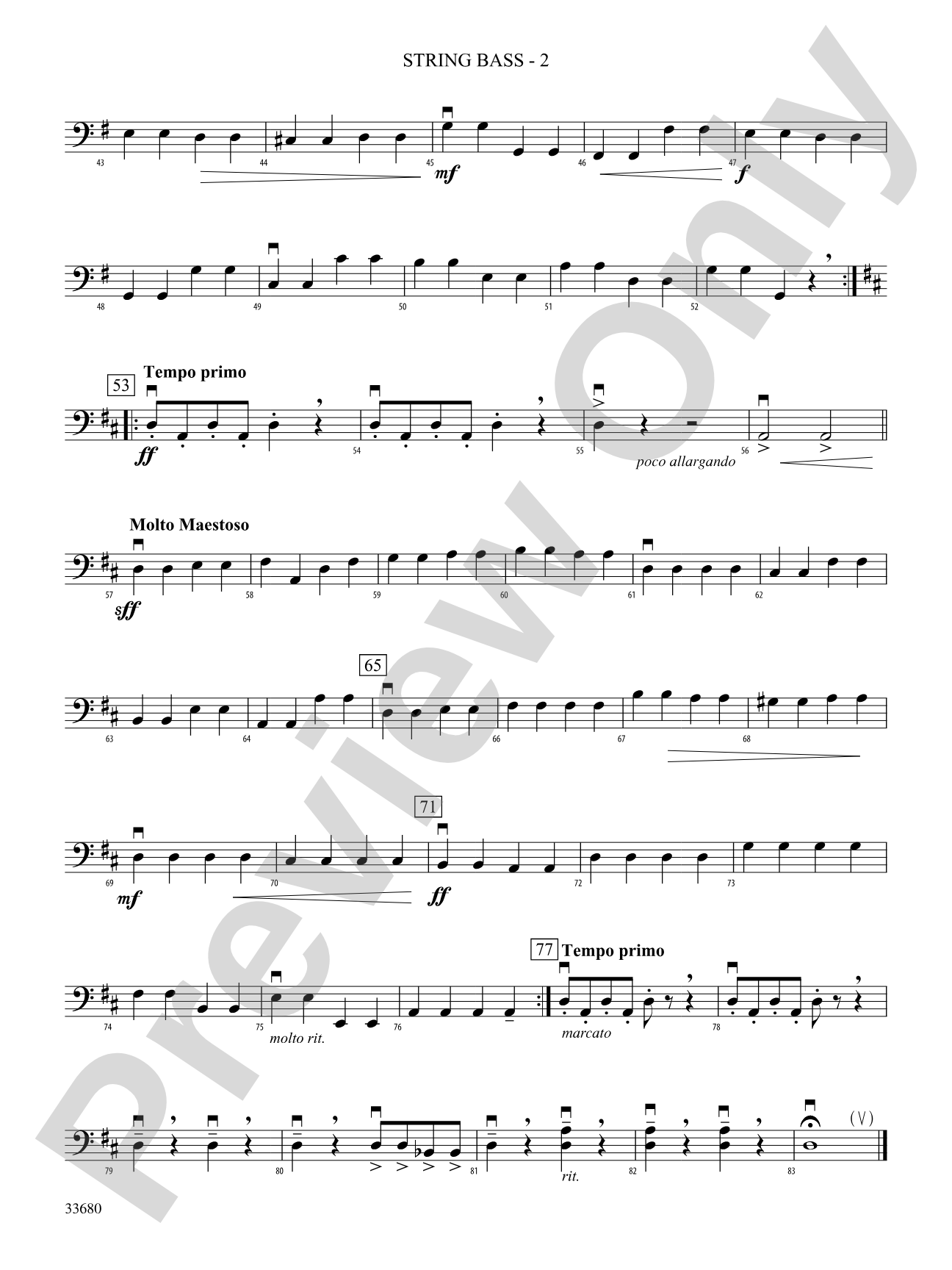 Pomp and Circumstance: (wp) String Bass