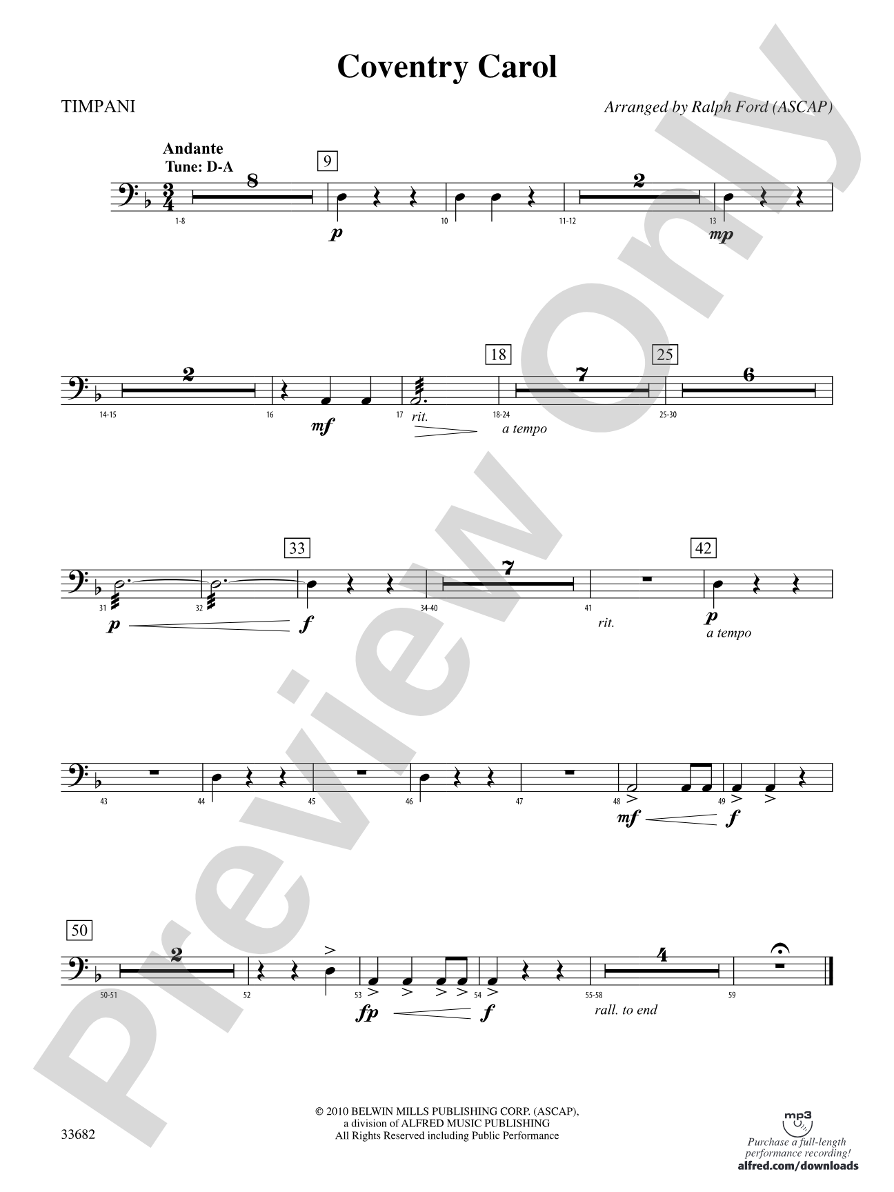 Coventry Carol: Timpani