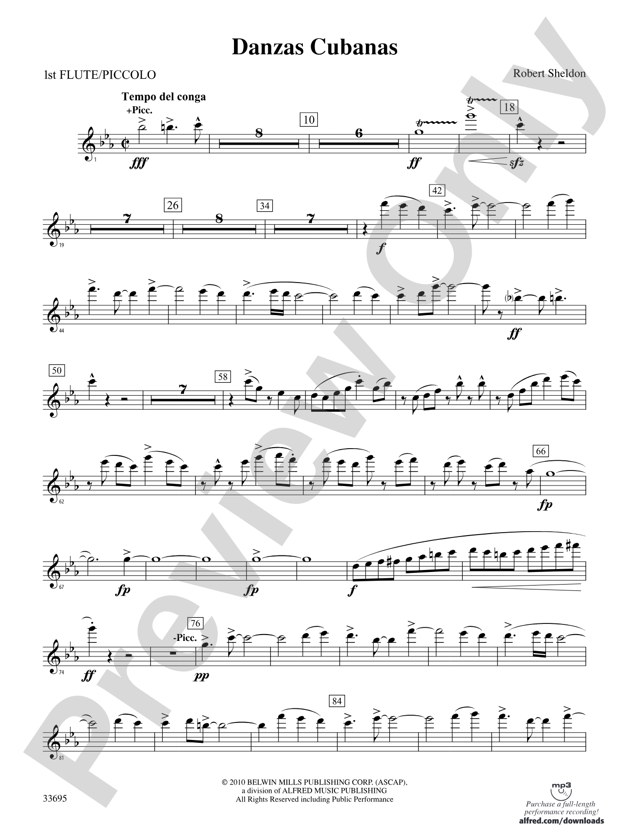 Danzas Cubanas: Flute