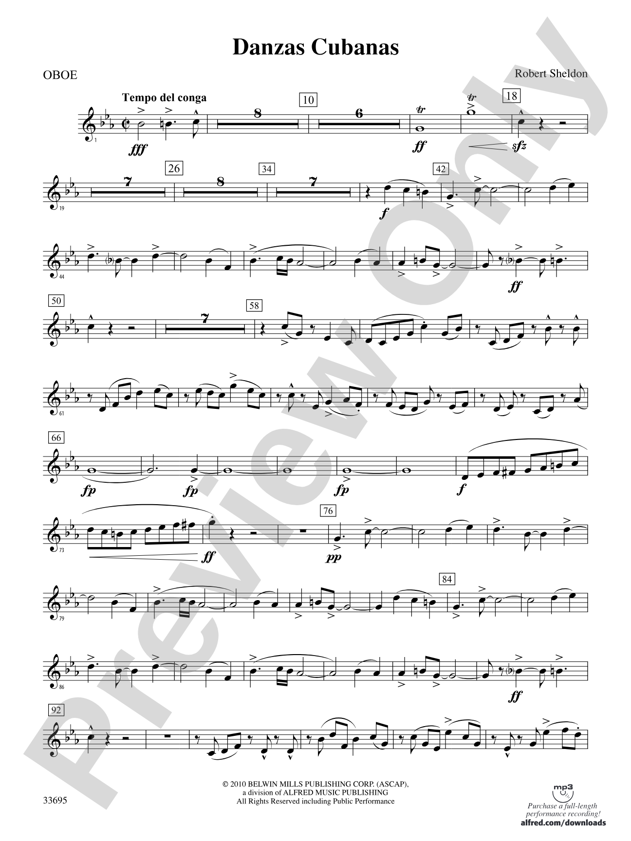 Danzas Cubanas: Oboe